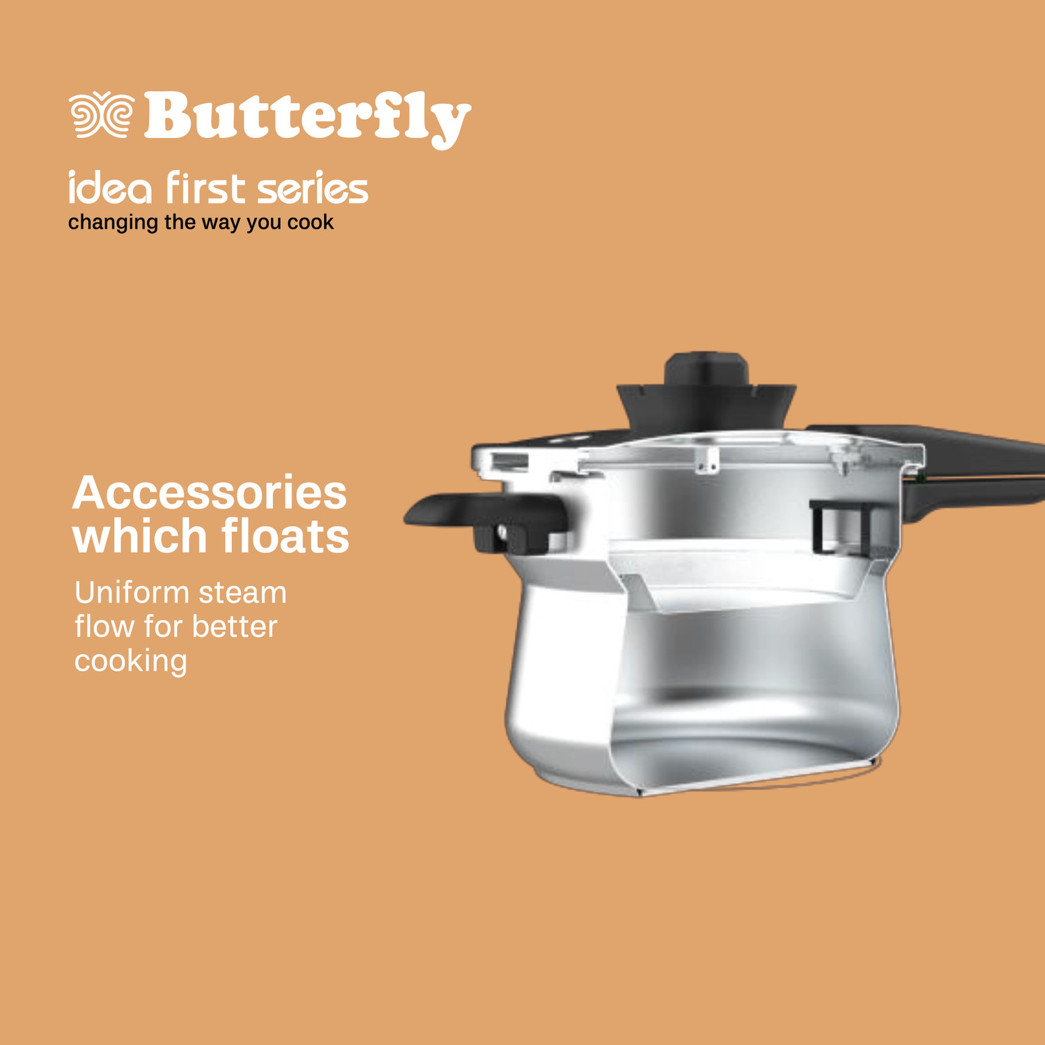 Image of Butterfly Duo Curve Pressure Cooker 3 L Outer Lid Induction Bottom Pressure Cooker