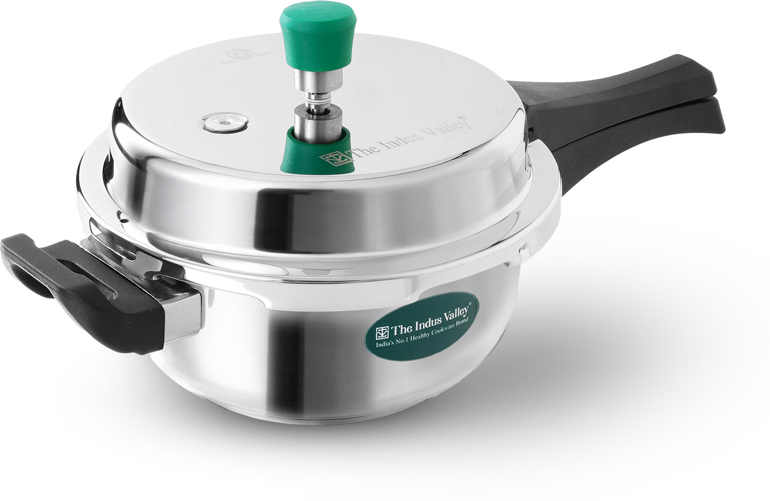 Image of The Indus Valley Stainless Steel Outer Lid Pressure Pan 5 L Outer Lid Induction Bottom Pressure Cooker