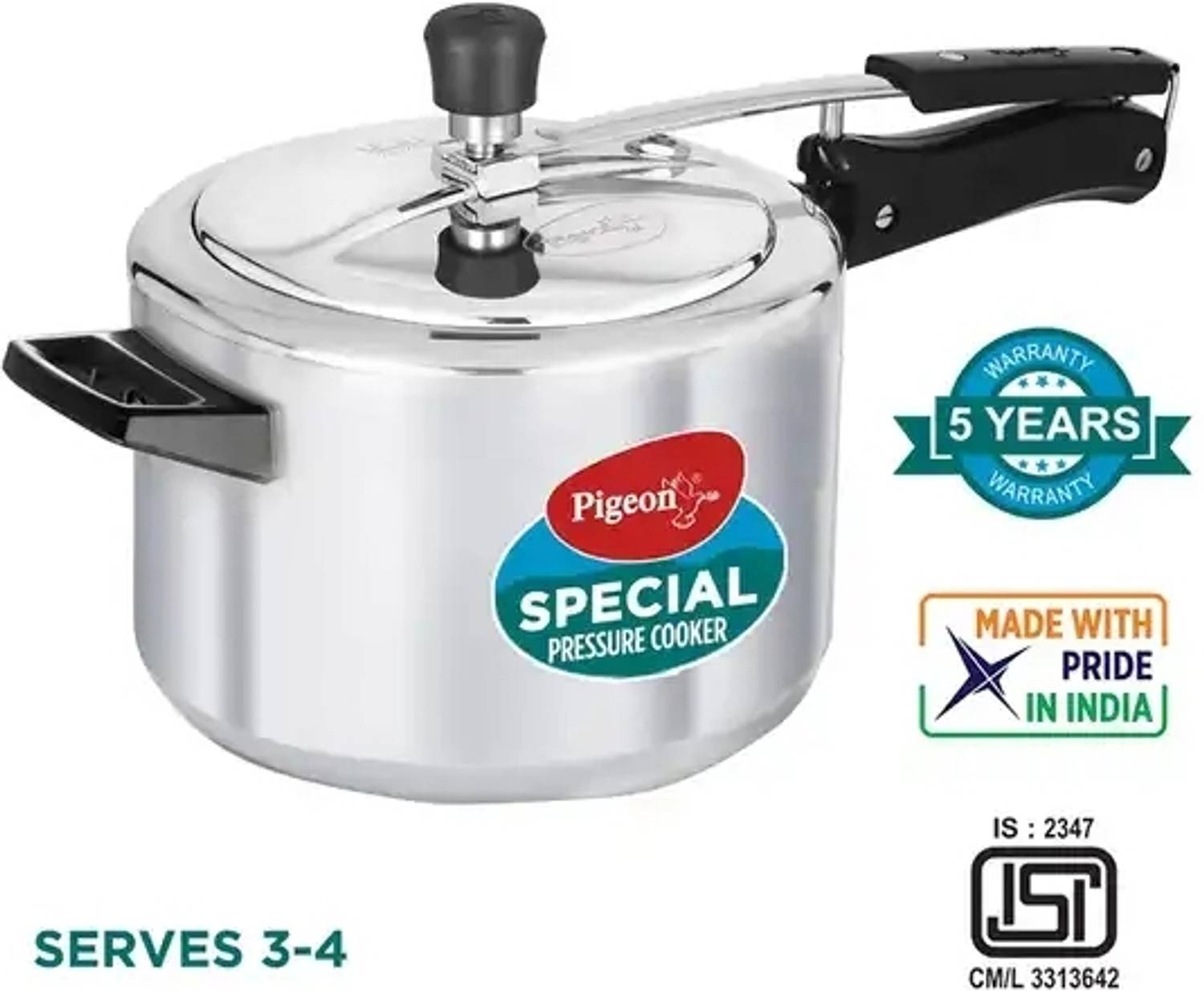 Raj 3.5L Pressure Cooker - Image 4