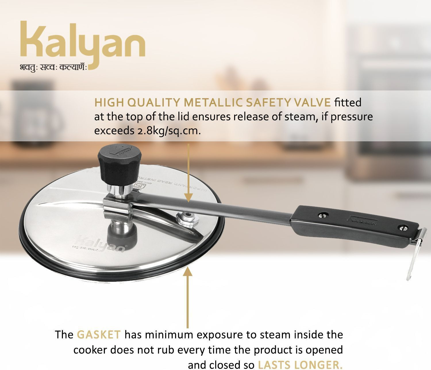 Image of Kalyan Belly 5.5 L Inner Lid Induction Bottom Pressure Cooker