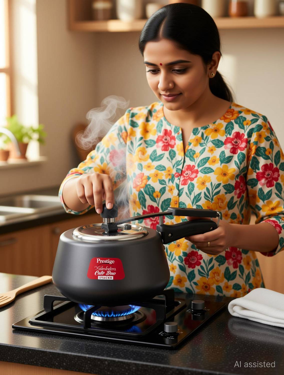 Prestige Svachh Duo Cute 3 L Inner Lid Induction Bottom Pressure Cooker