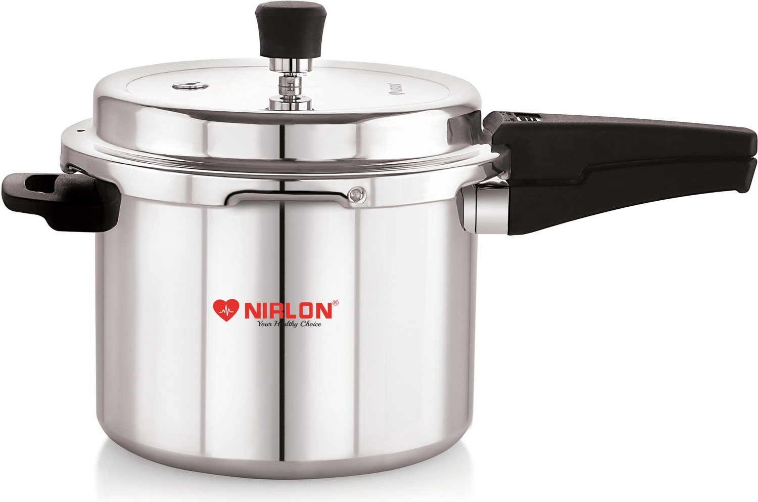 Image of NIRLON Supreme Induction Base Outer Lid Aluminium Pressure Cooker, 5 Liters 5 L Induction Bottom Pressure Cooker (Aluminium)