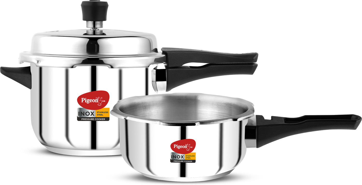 Image of Pigeon 3.5 L, 5 L Outer Lid Induction Bottom Pressure Cooker