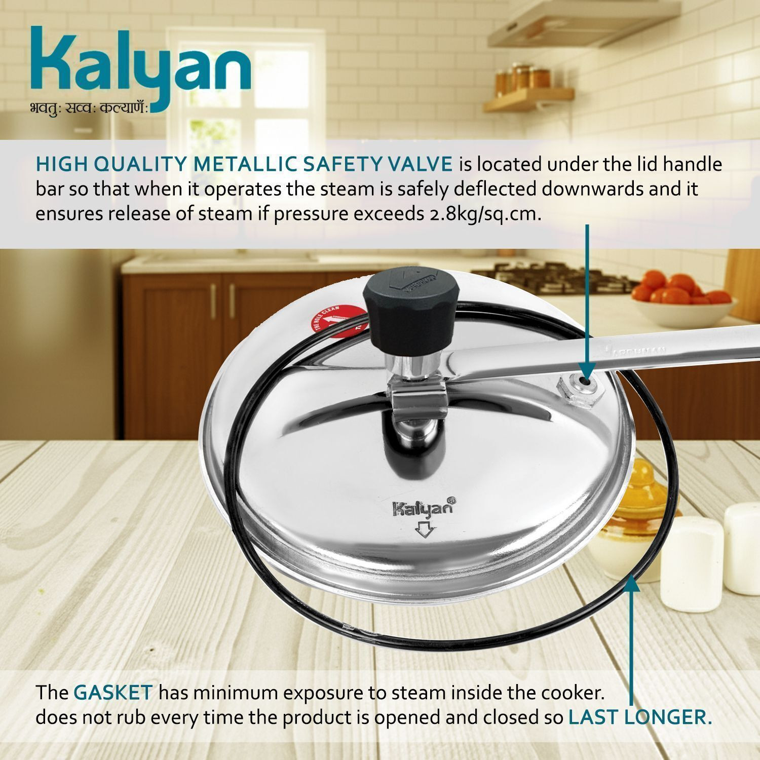 Image of Kalyan Matki 7 L Induction Bottom Pressure Cooker (Aluminium)