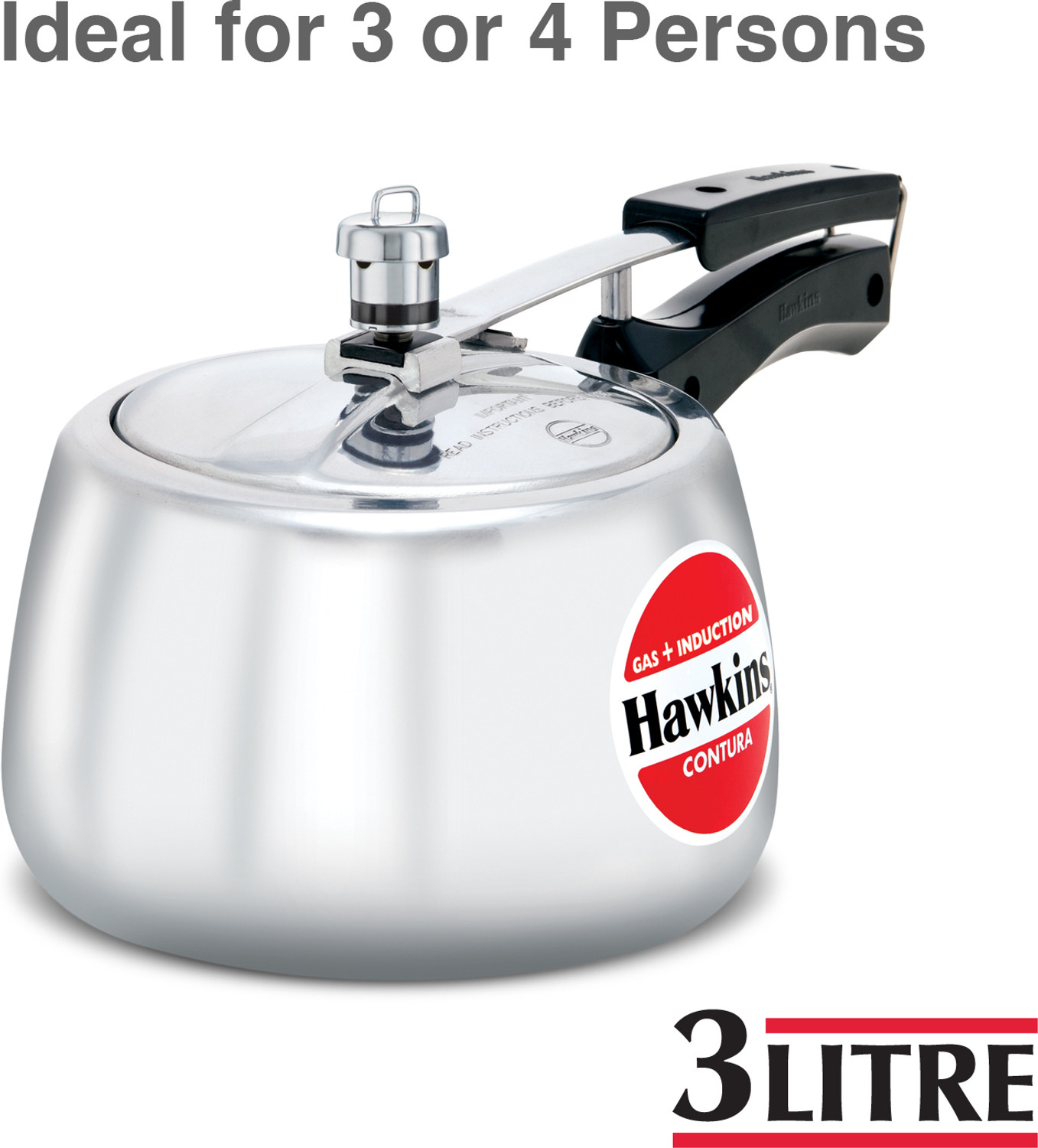 Image of Hawkins Contura 3 Litre (IHC30) 3 L Inner Lid Induction Bottom Pressure Cooker