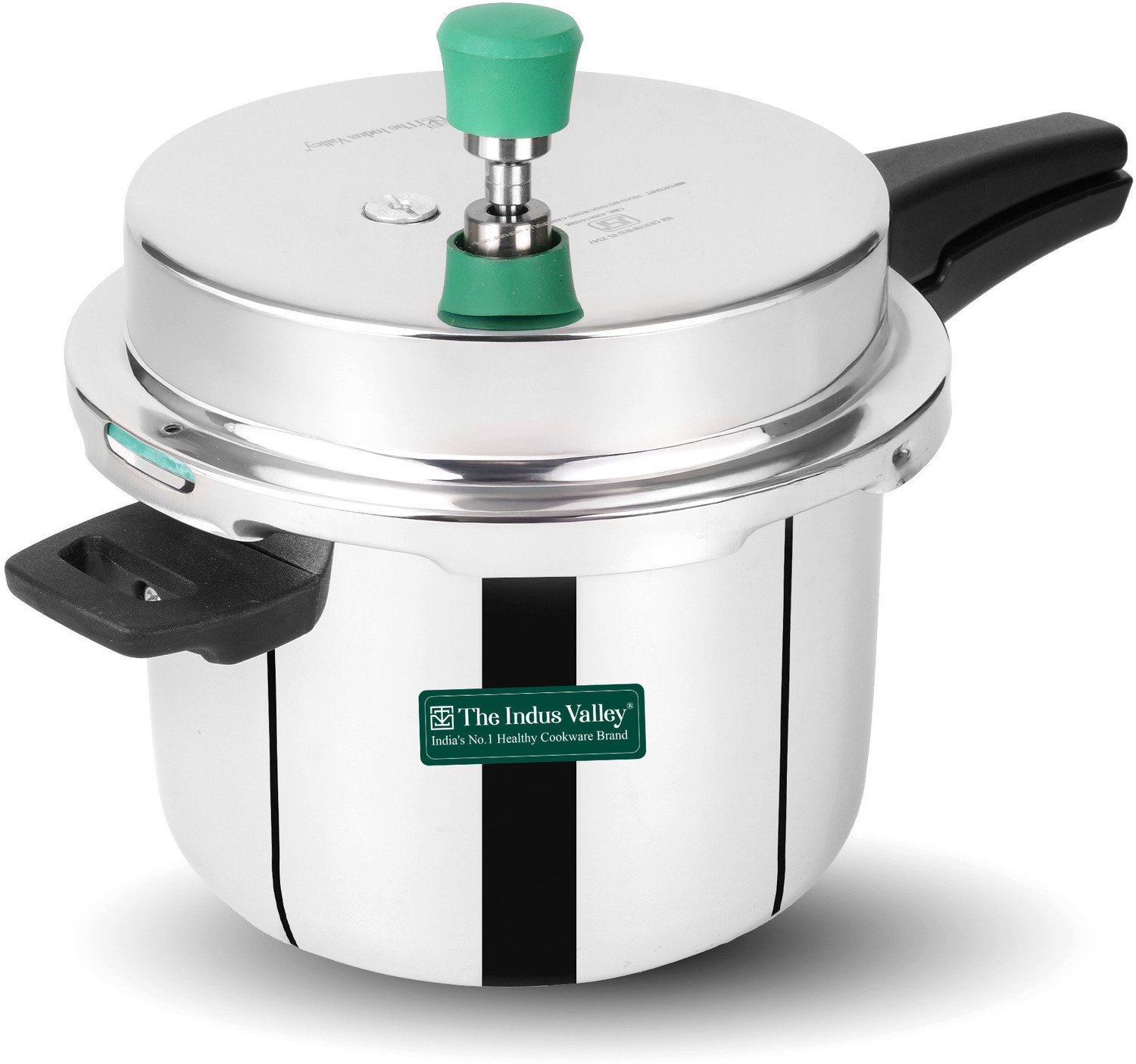 Image of The Indus Valley Triply Stainless Steel Outer Lid Pressure Cooker 5 L Outer Lid Induction Bottom Pressure Cooker