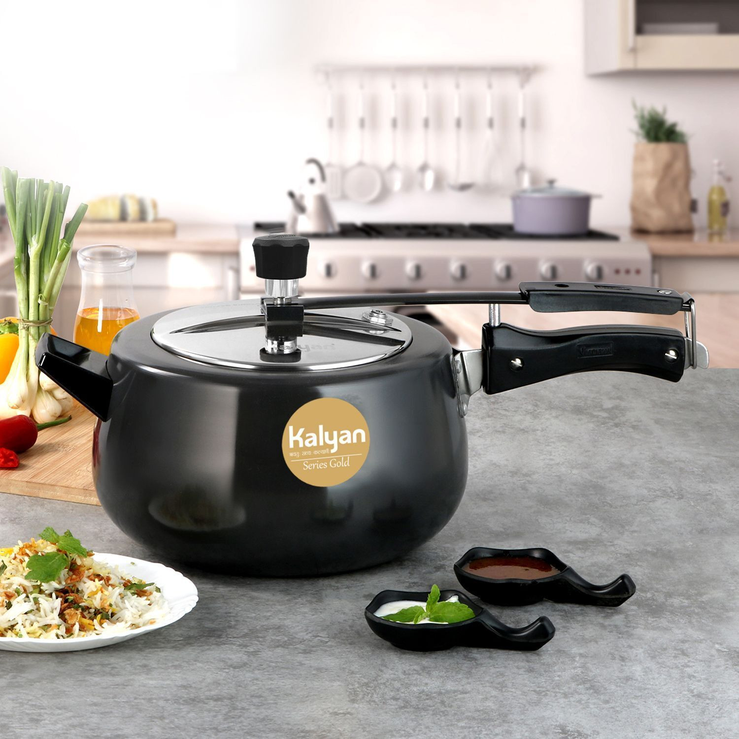 Image of Kalyan Belly 5.5 L Inner Lid Induction Bottom Pressure Cooker