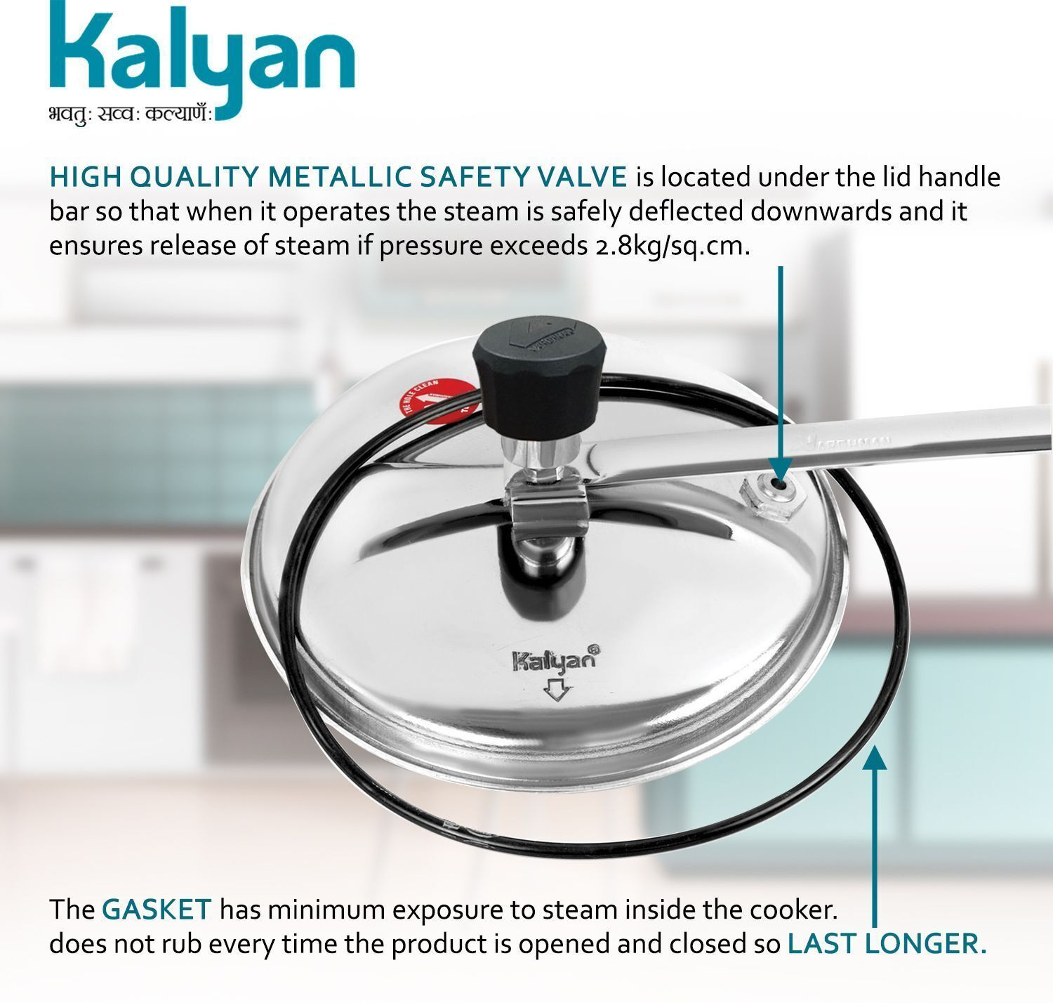 Image of Kalyan Classic 12 L Inner Lid Pressure Cooker