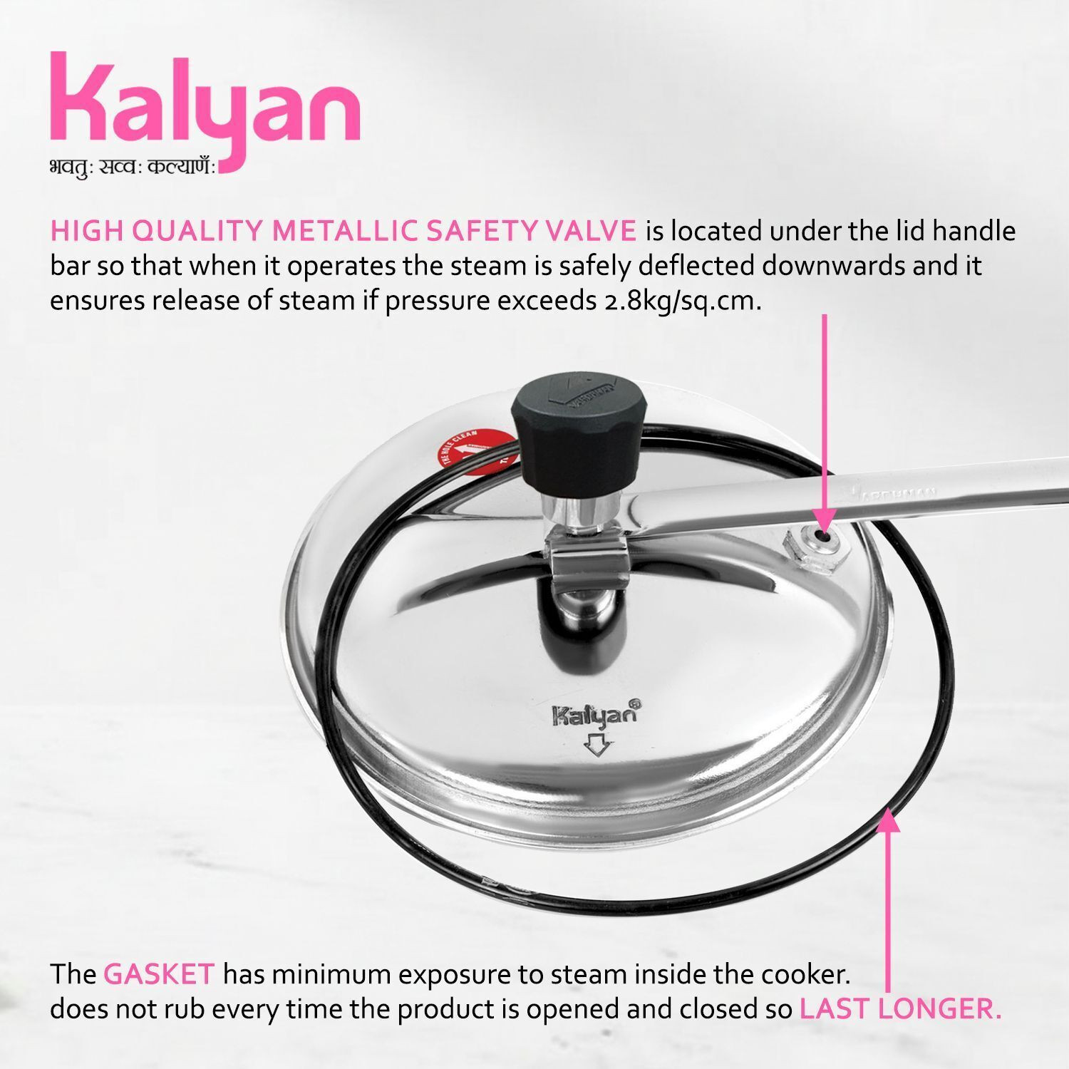 Image of Kalyan Combipack 2 L, 3 L, 5 L Outer Lid Pressure Cooker