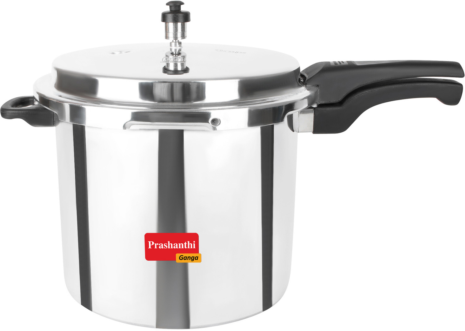 Image of Prashanthi Ganga 10 Litres Premium Aluminium Pressure Cooker, 5 years warranty, ISI Certified 10 L Outer Lid Pressure Cooker
