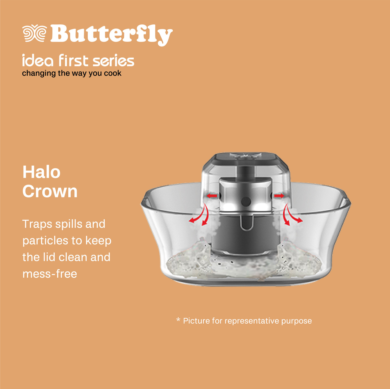 Image of Butterfly UNI CURVE / UNI CURVE TRIPLY 2 L Outer Lid Induction Bottom Pressure Cooker