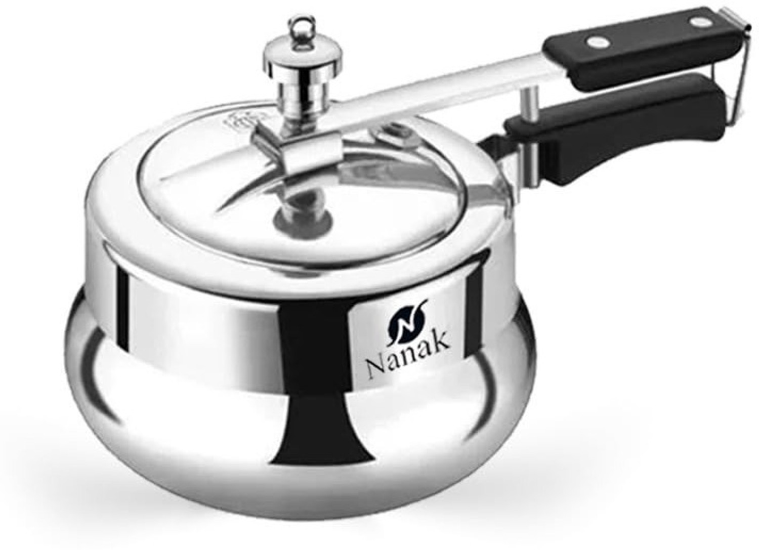 Image of NANAK METAL INDUSTRIES INDUCTION COOKER 2LTR PREMIUM QUALITY ALUMINIUM PRESSURE COOKER 2LTR 2 L Inner Lid Induction Bottom Pressure Cooker