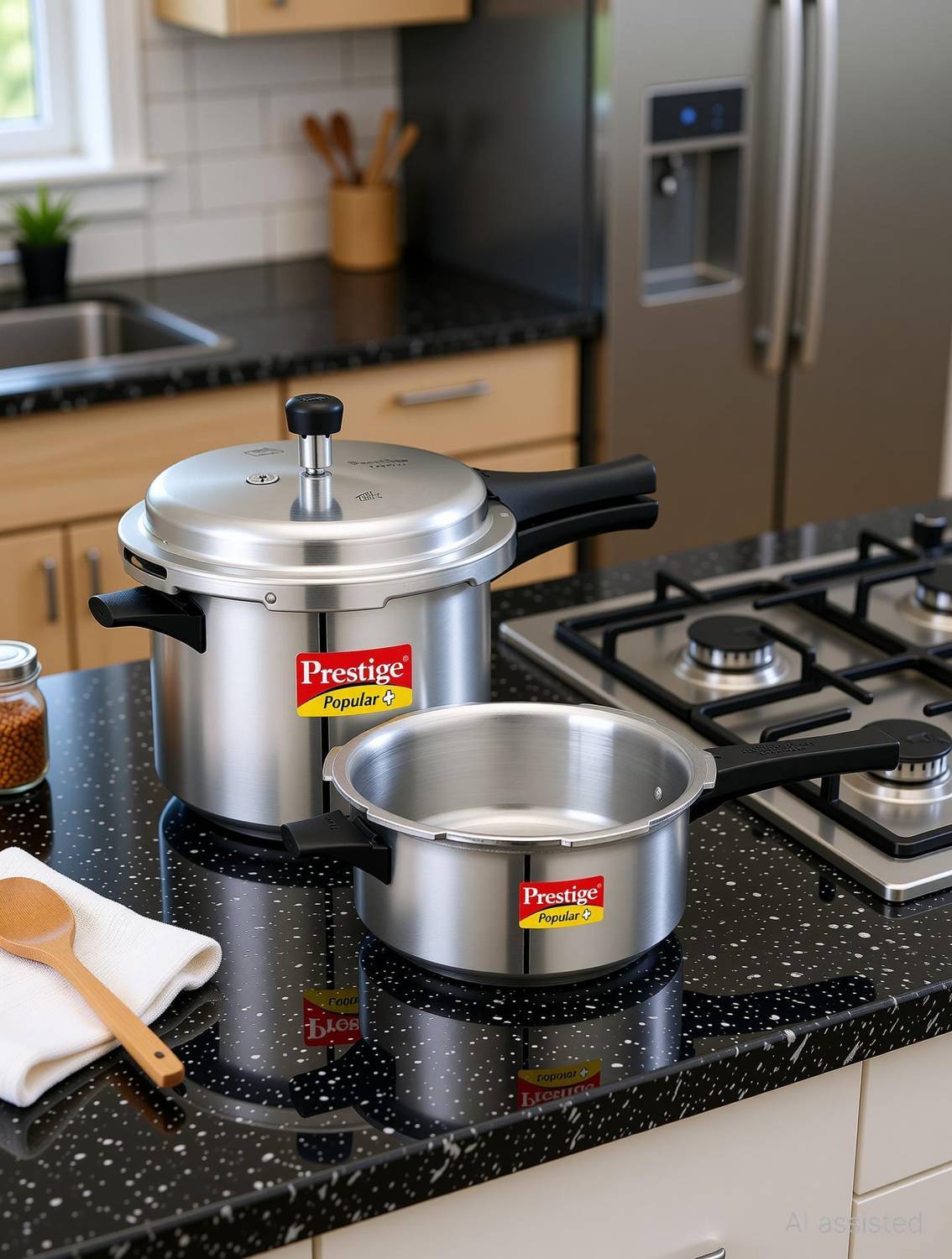 Prestige Popular Plus 5 L, 3 L Outer Lid Induction Bottom Pressure Cooker