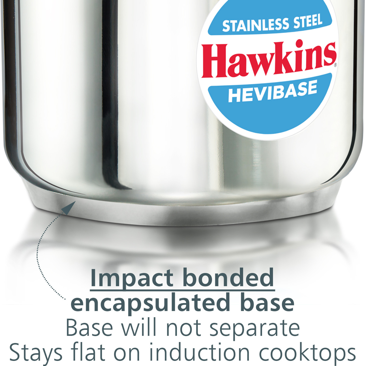 Image of Hawkins Hevibase Impact Bonded Base (HSI50) 5 L Inner Lid Induction Bottom Pressure Cooker
