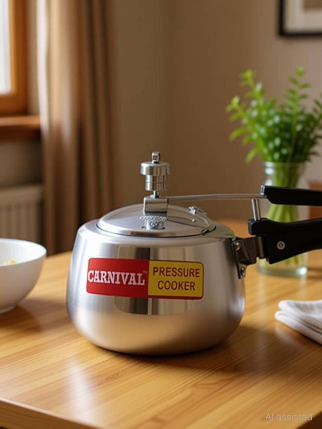 CARNIVAL Aluminium Elite Model Inner Lid Pressure Cooker Pure Virgin Aluminium 1.5 L Inner Lid Pressure Cooker