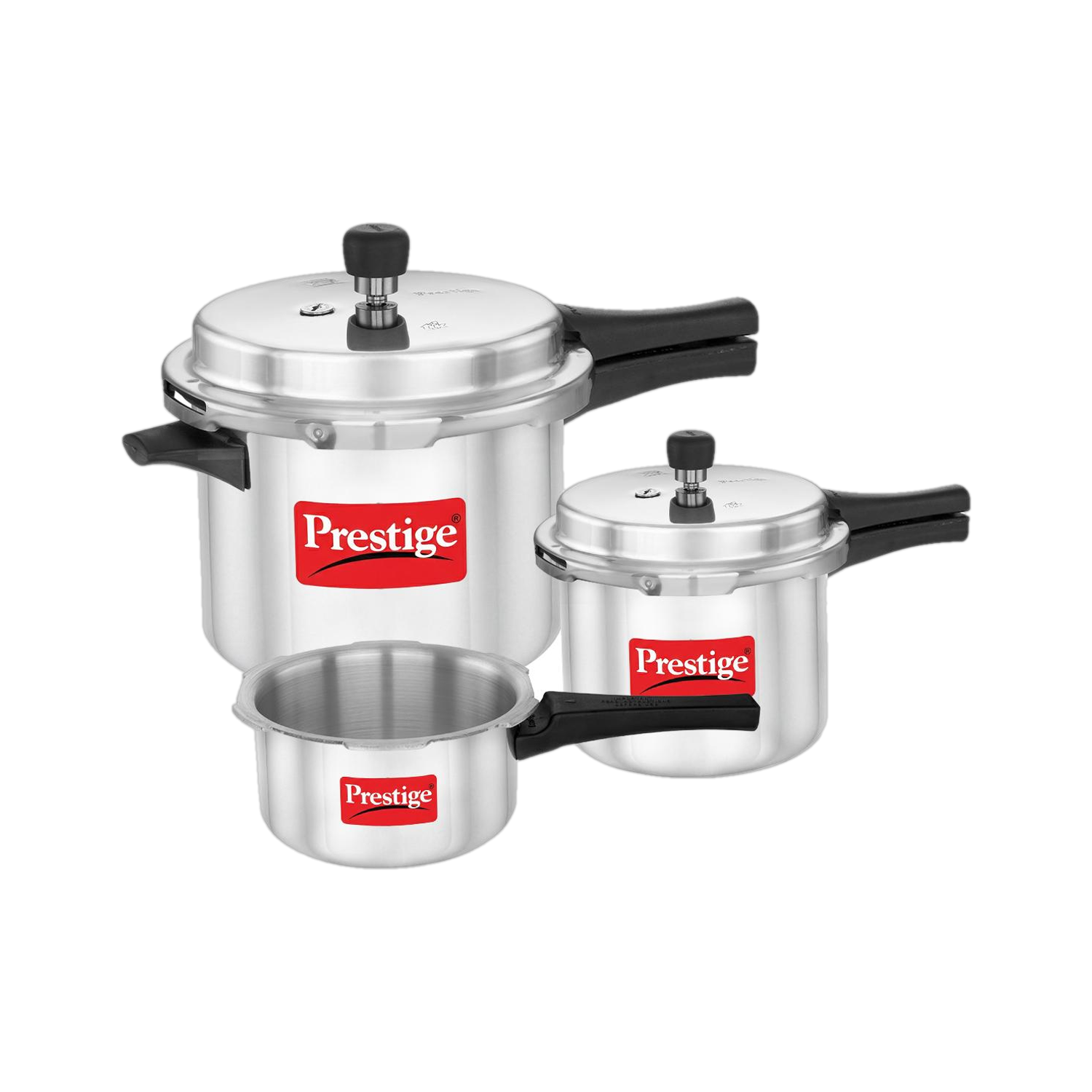 Prestige Popular Plus 2 L, 3 L, 5 L Outer Lid Induction Bottom Pressure Cooker