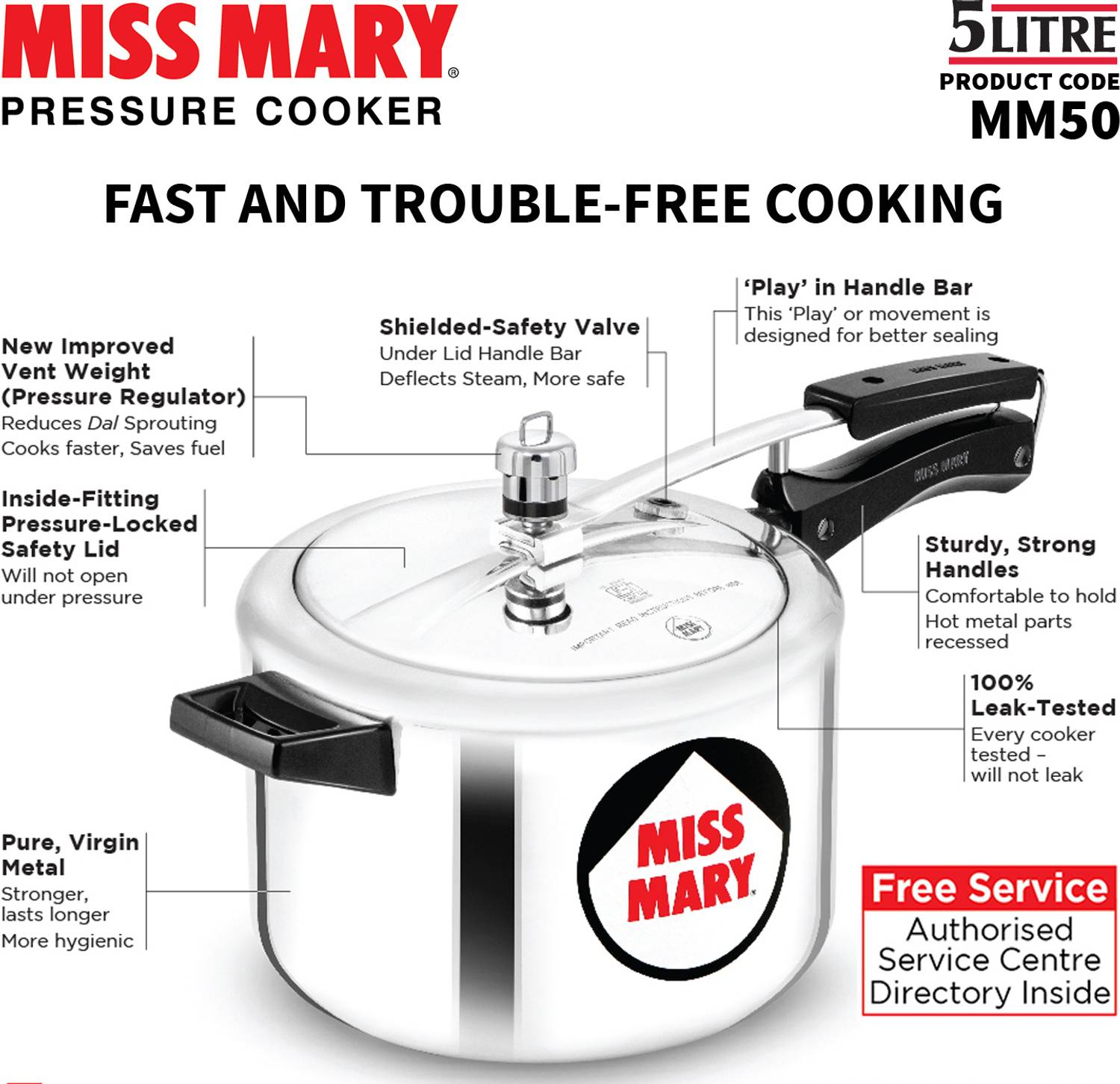 Hawkins Miss Mary 5L Pressure Cooker - Image 4