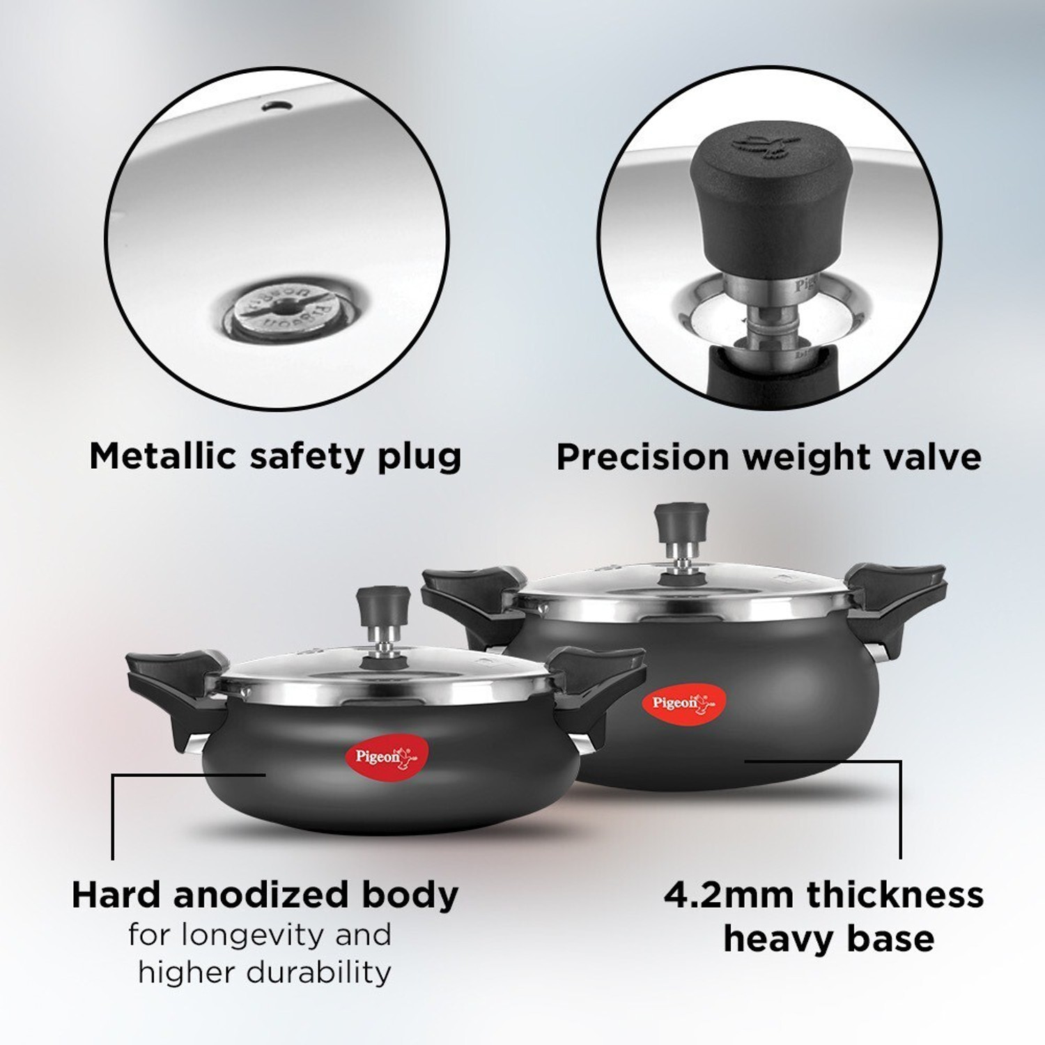Image of Pigeon by Stovekraft Super Combo and 3 L, 5 L Outer Lid Induction Bottom Pressure Cooker