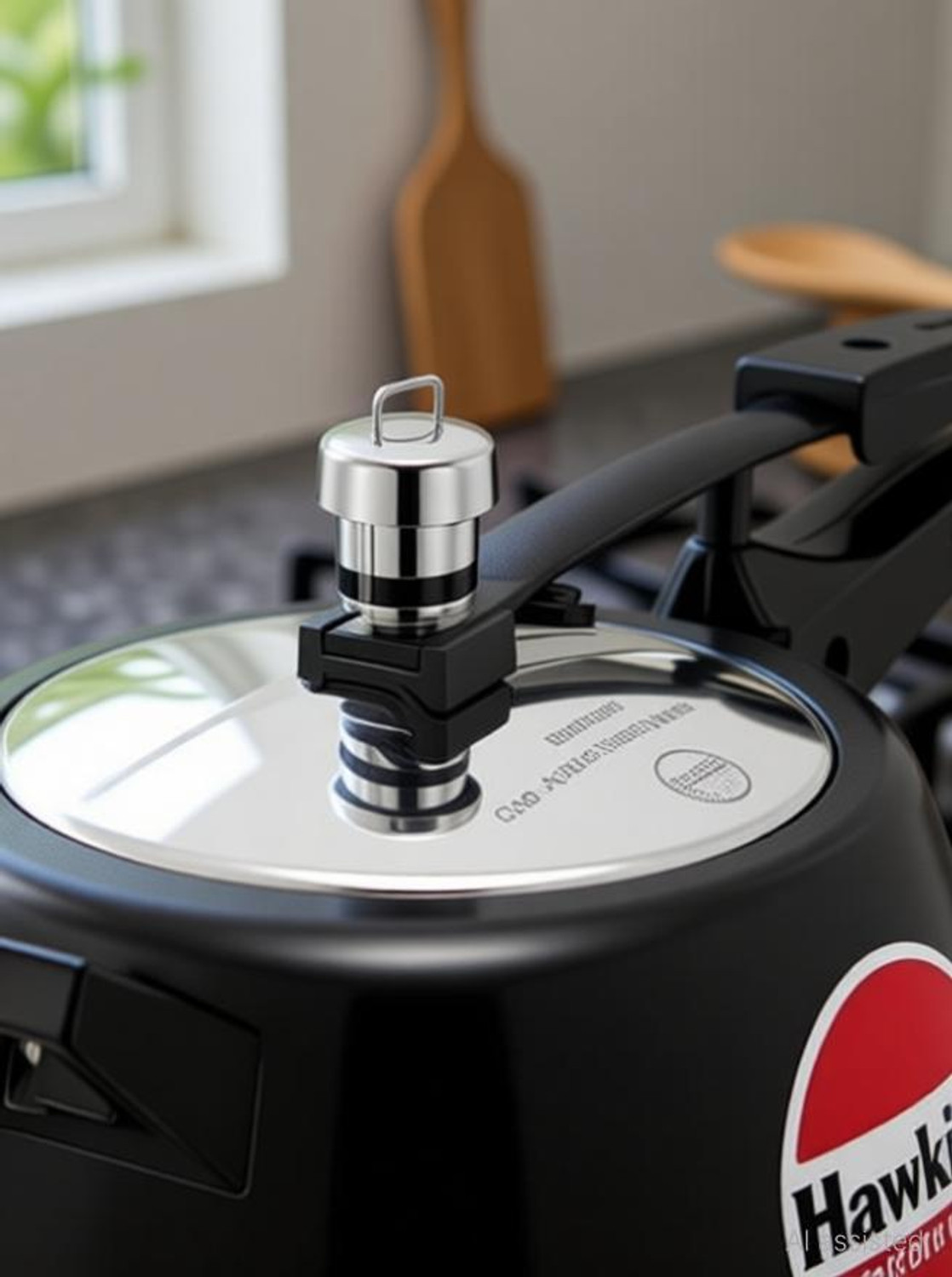 Image of Hawkins HAWKINS Contura Hard Anodised Aluminium Pressure Cooker, 3 L, 2 L Black Combo 2 L, 3 L Inner Lid Pressure Cooker