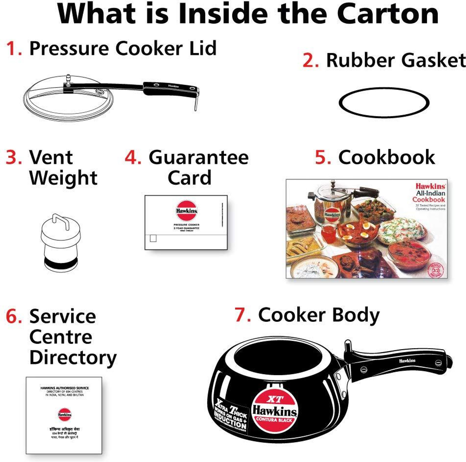 Image of Hawkins Pressure Cooker Triply Stainless Steel 3.5 L(HSST35), Hard Anodized 6.5L(CXT65), 3.5 L, 6.5 L Inner Lid Induction Bottom Pressure Cooker