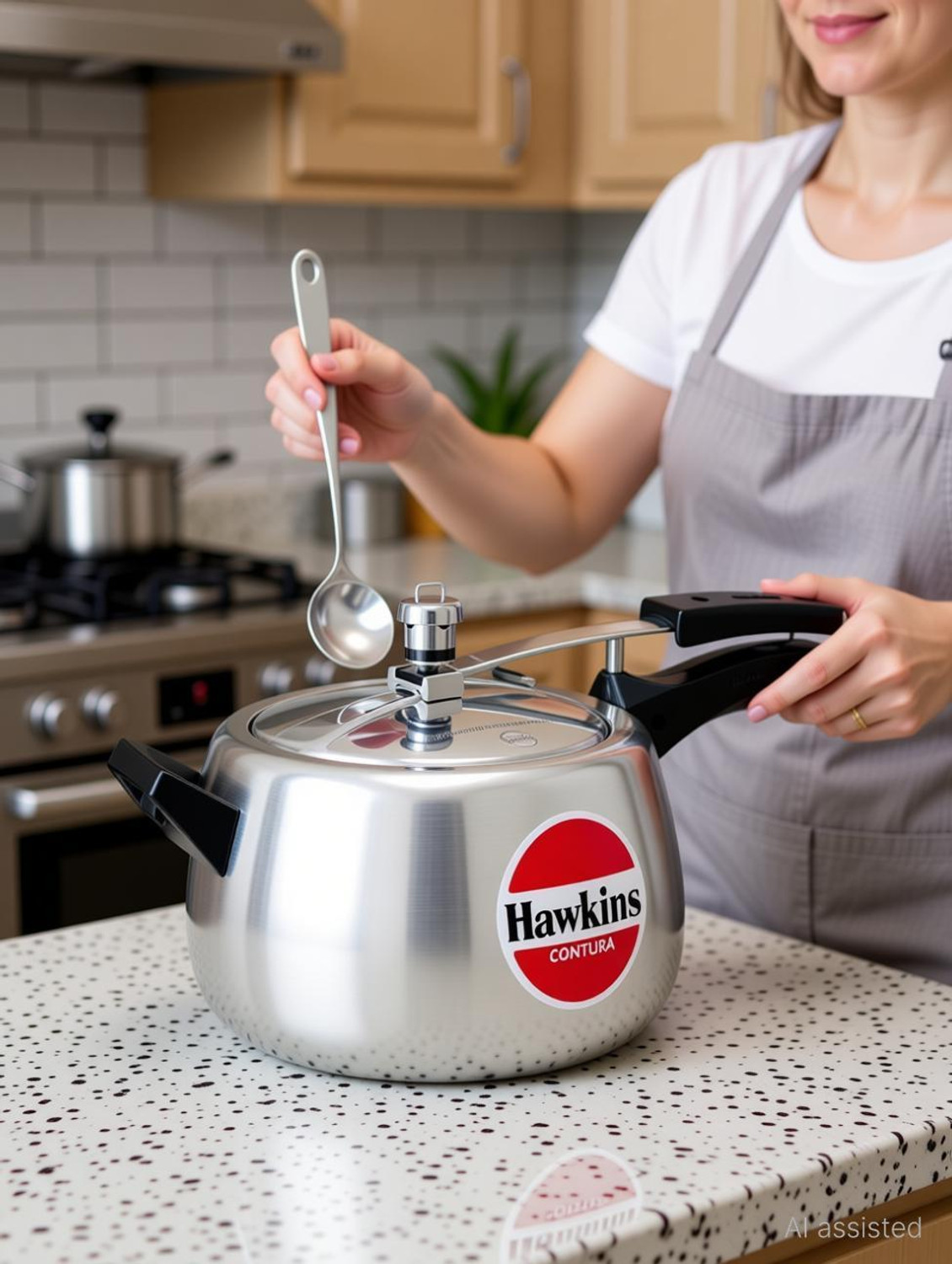Image of Hawkins Hawkins Contura 3 Litres & 5 Litre,Aluminium Pressure Cooker Silver Combo, 3 L, 5 L Inner Lid Pressure Cooker