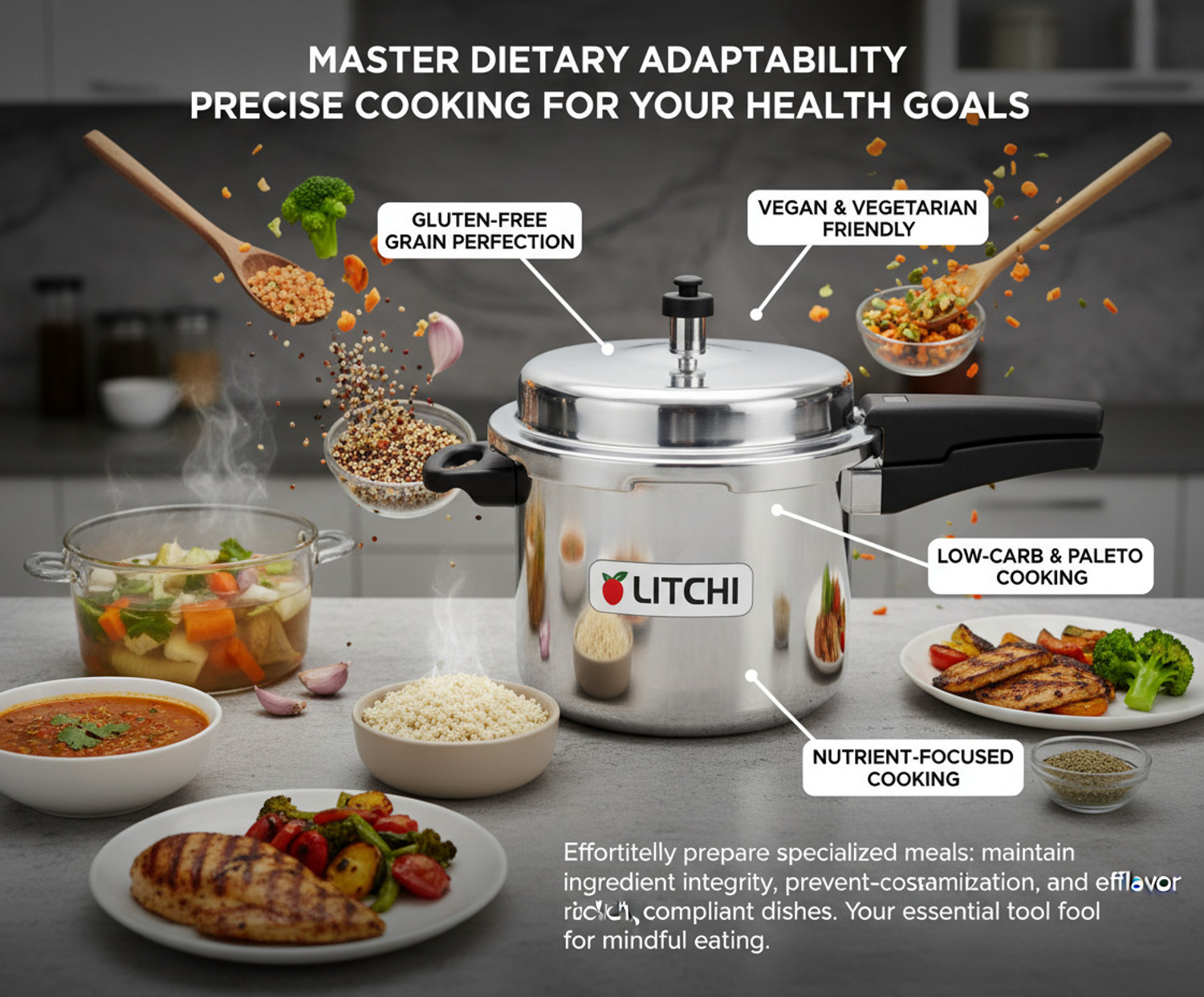 Image of Litchi Aluminium Outerlid 10 L Outer Lid Pressure Cooker