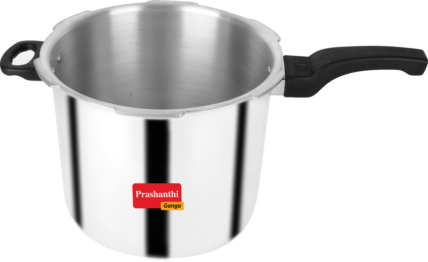 Image of Prashanthi Ganga 10 Litres Premium Aluminium Pressure Cooker, 5 years warranty, ISI Certified 10 L Outer Lid Pressure Cooker