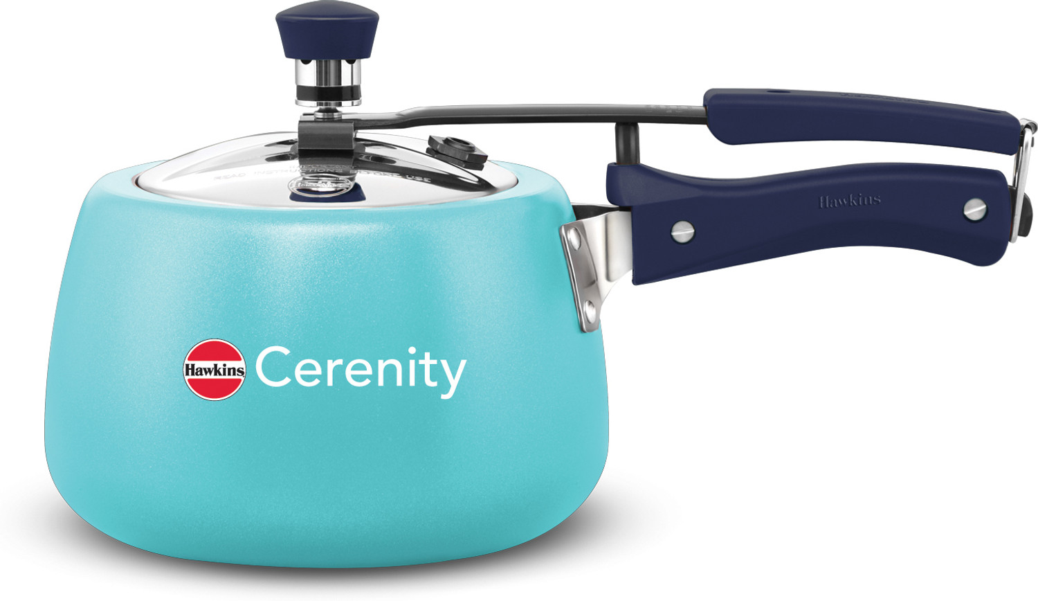Image of Hawkins Cerenity, Ceramic Coated, Sea-salt Aqua (ICU30) 3 L Inner Lid Induction Bottom Pressure Cooker