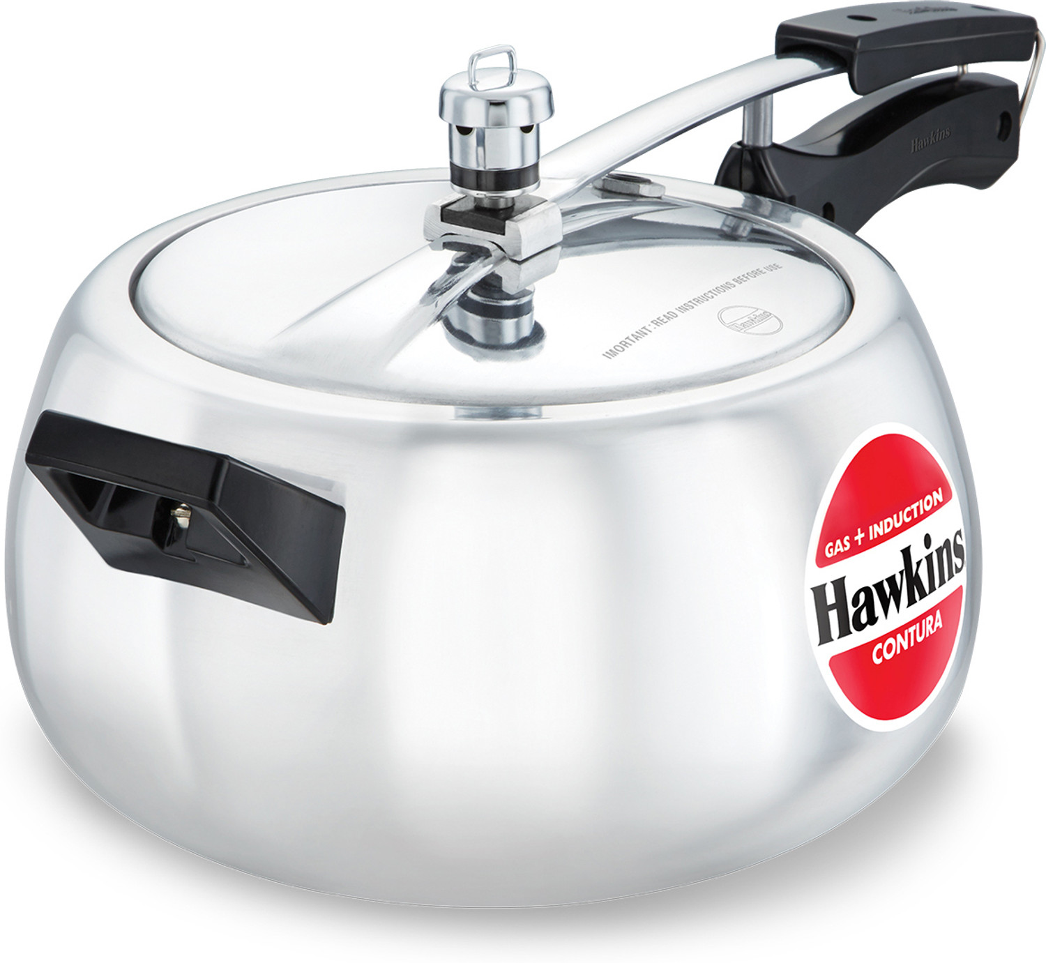 Image of Hawkins Contura Pressure Cooker (IHC50) 5 L Inner Lid Induction Bottom Pressure Cooker