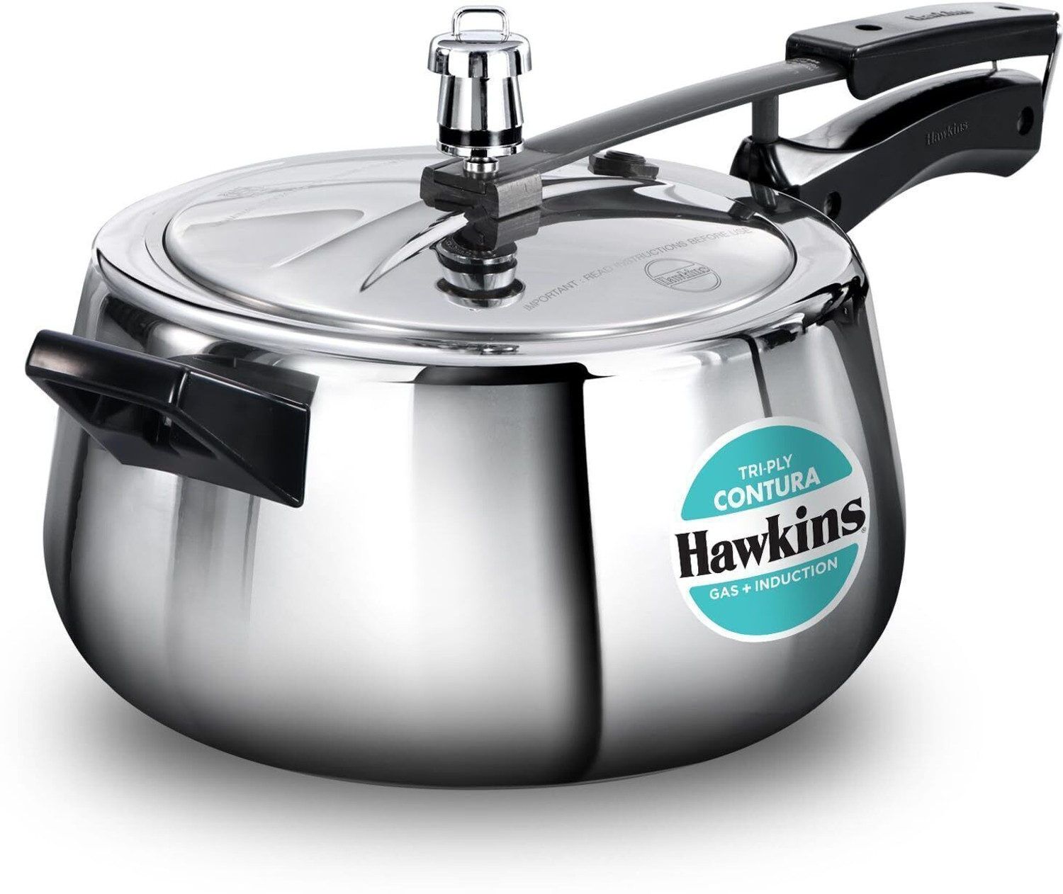 Image of Hawkins Contura Best Cooker 5 L Inner Lid Induction Bottom Pressure Cooker