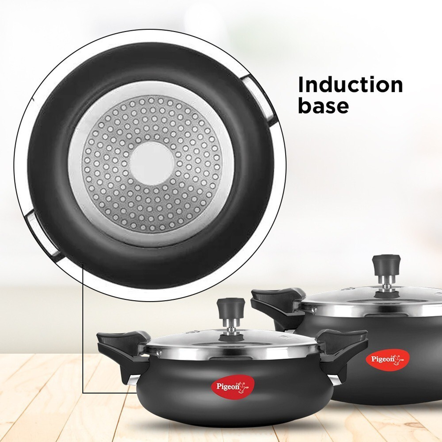 Image of Pigeon by Stovekraft Super Combo and 3 L, 5 L Outer Lid Induction Bottom Pressure Cooker