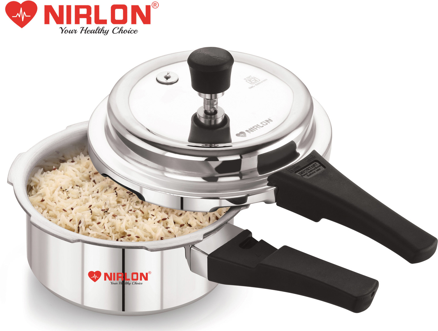 Image of NIRLON Supreme cooker 2 L Induction Bottom Pressure Cooker (Aluminium)