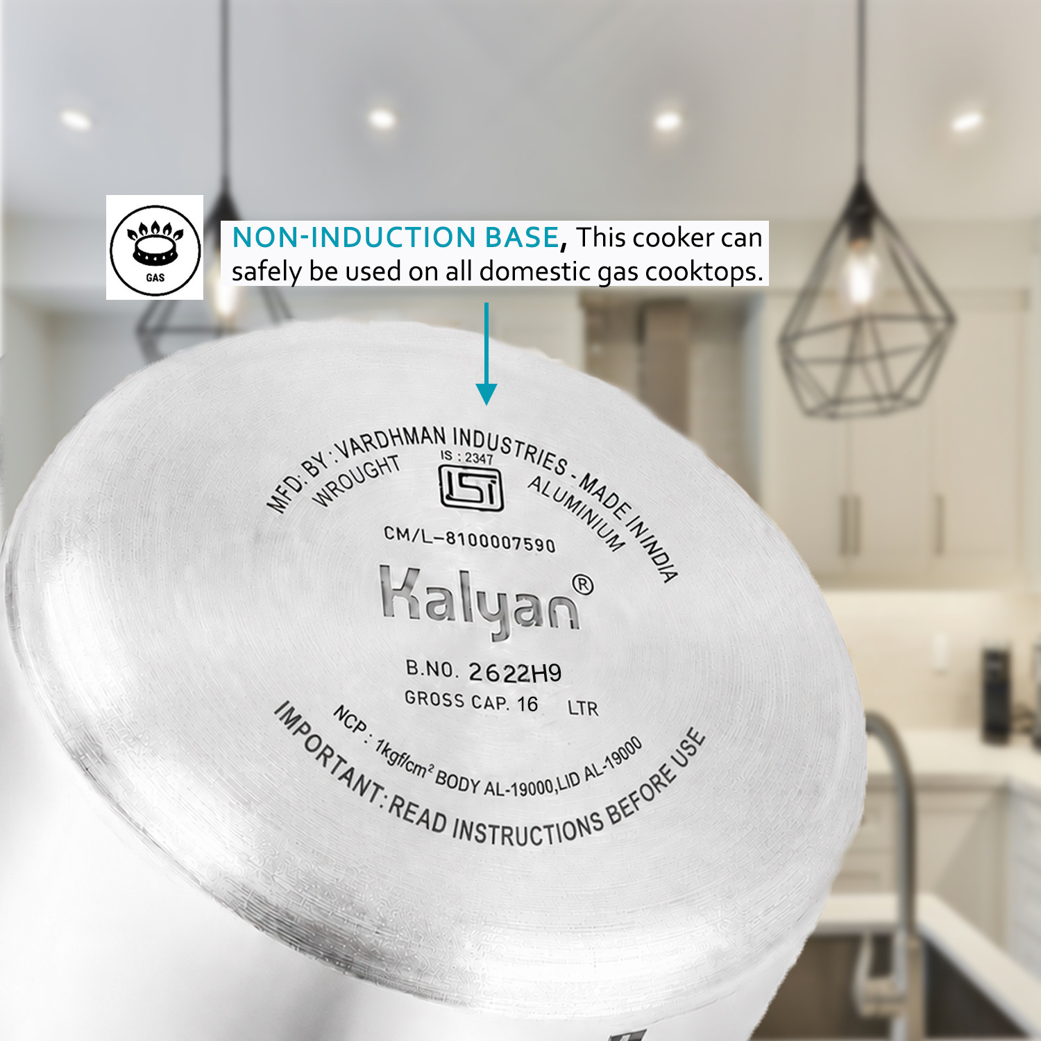 Image of Kalyan 16 L Outer Lid Pressure Cooker