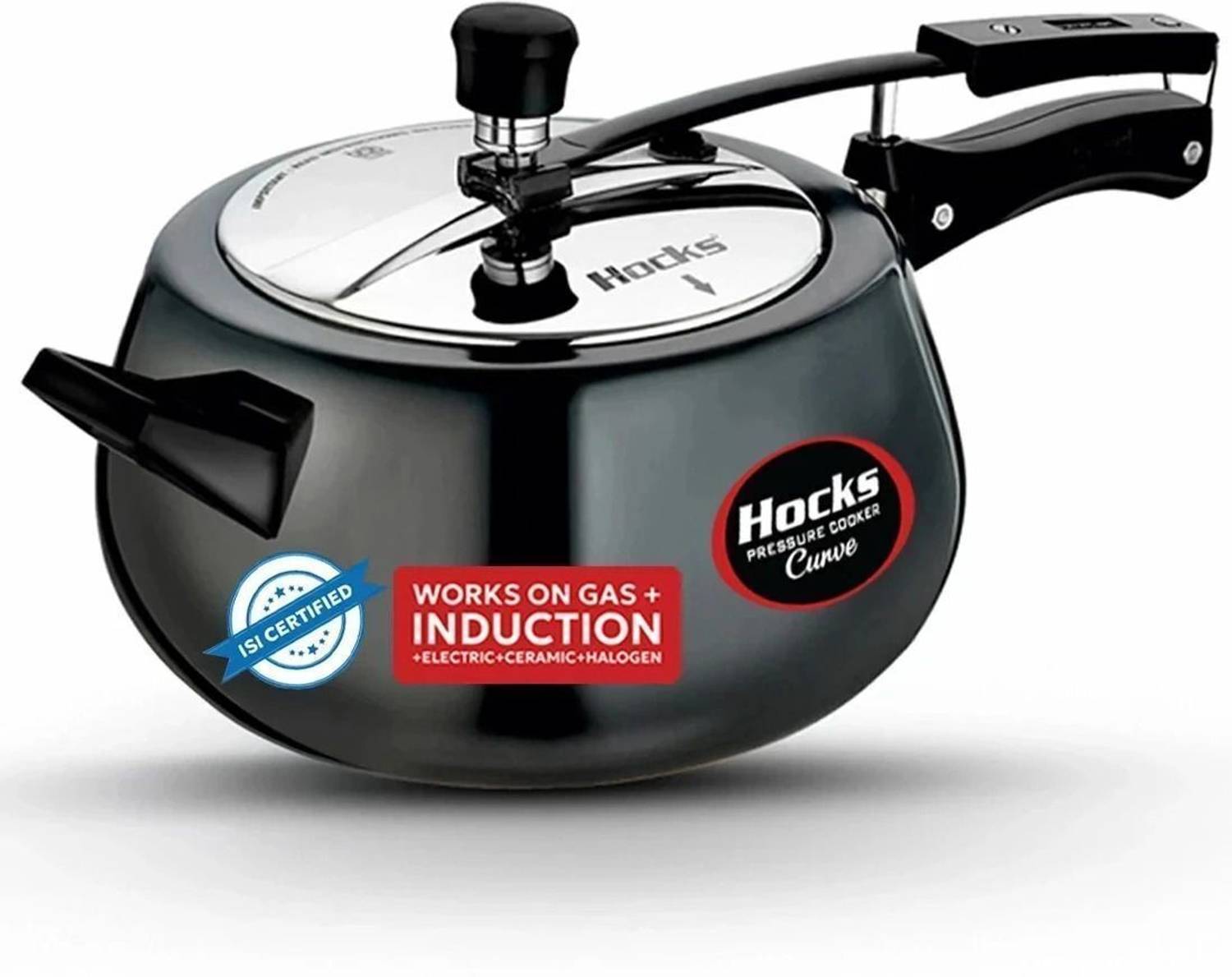 Hocks Black 5L Pressure Cooker - Image 1