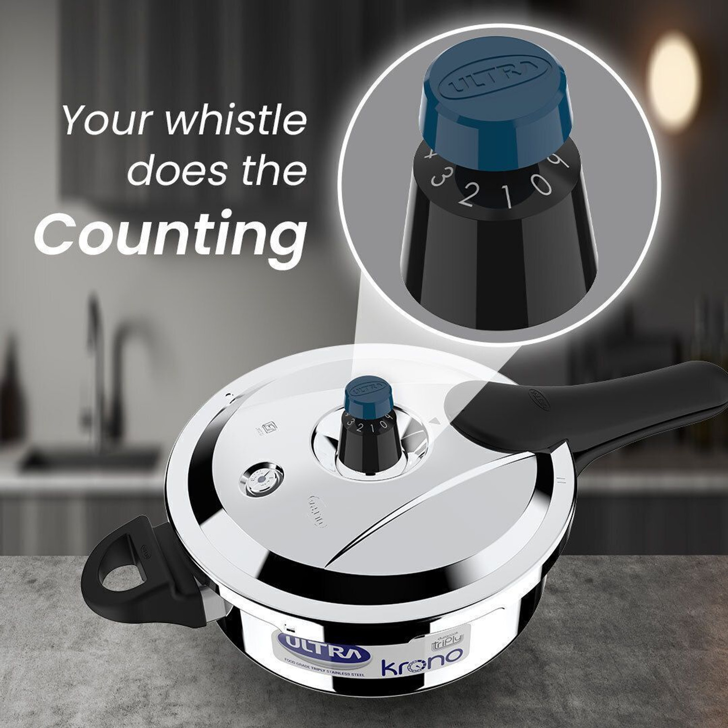Image of ULTRA Krono 3.5 L Outer Lid Induction Bottom Pressure Cooker