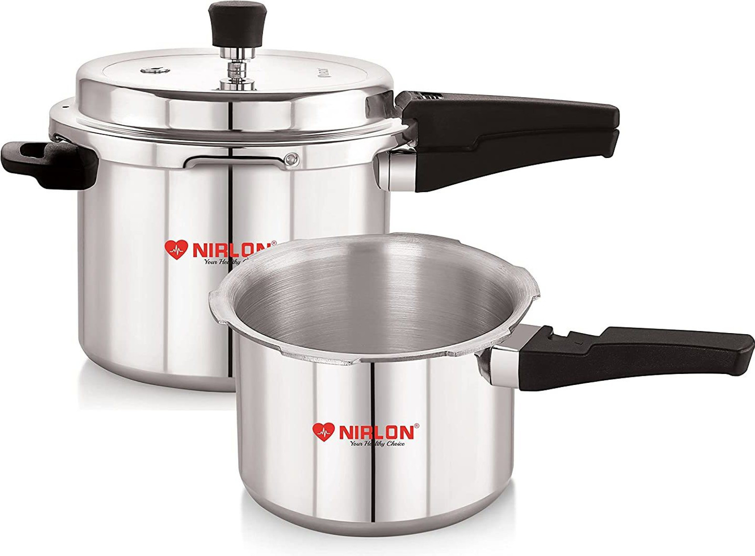 Image of NIRLON 3 L, 5 L Induction Bottom Pressure Cooker (Aluminium)