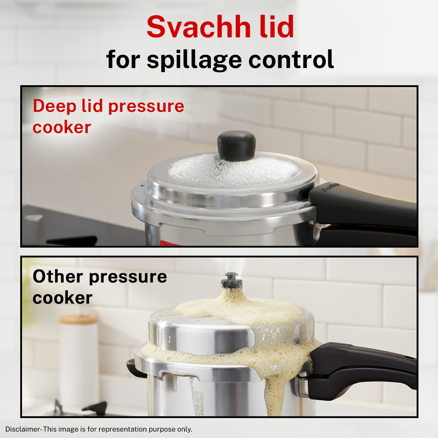 Image of Prestige by TTK Aluminium Pressure Cooker, 4.0 Litre - Silver 4 L Outer Lid Induction Bottom Pressure Cooker