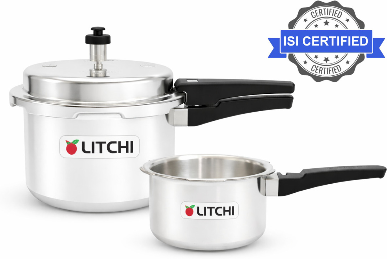 Image of Litchi Aluminium Outerlid Combo 2 L, 3 L Outer Lid Pressure Cooker