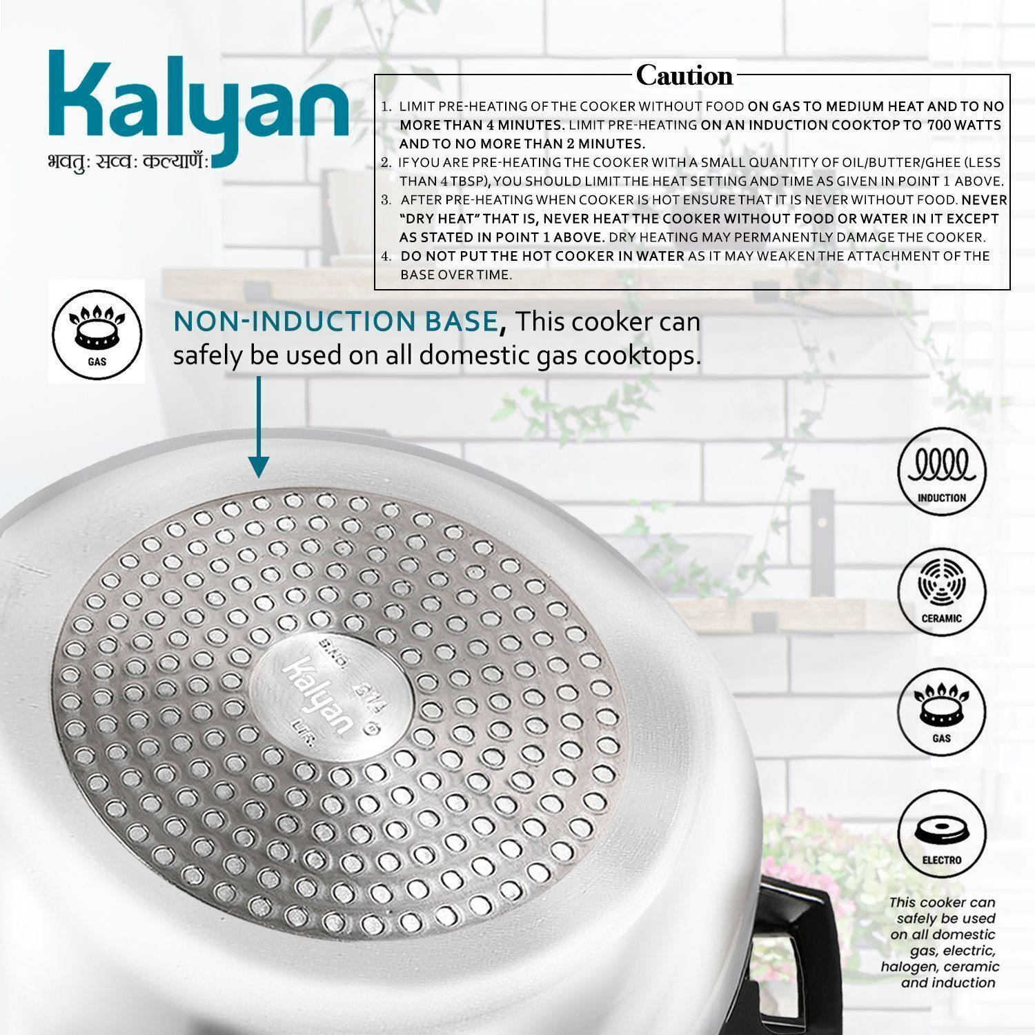 Image of Kalyan Belly 5.5 L Inner Lid Induction Bottom Pressure Cooker