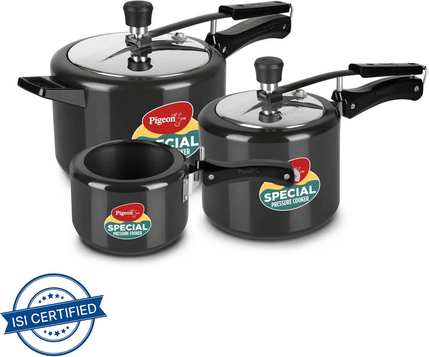 Pigeon Special and 2 L, 3 L, 5 L Inner Lid Induction Bottom Pressure Cooker