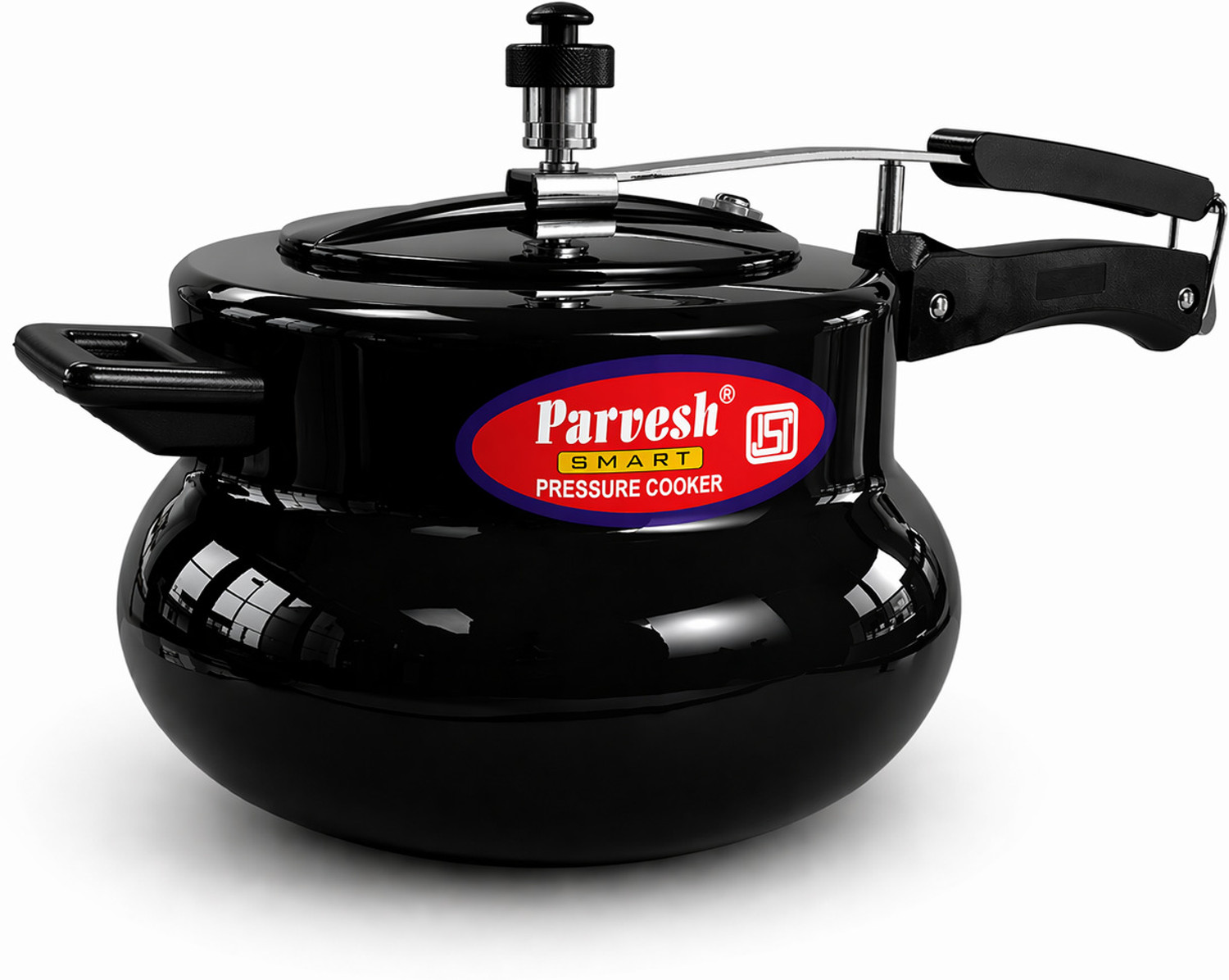 Image of PS PARVESH SMART 3 Litre Induction Base Handi Pressure Cooker | Inner Lid | ISI Certified 3 L Inner Lid Induction Bottom Pressure Cooker