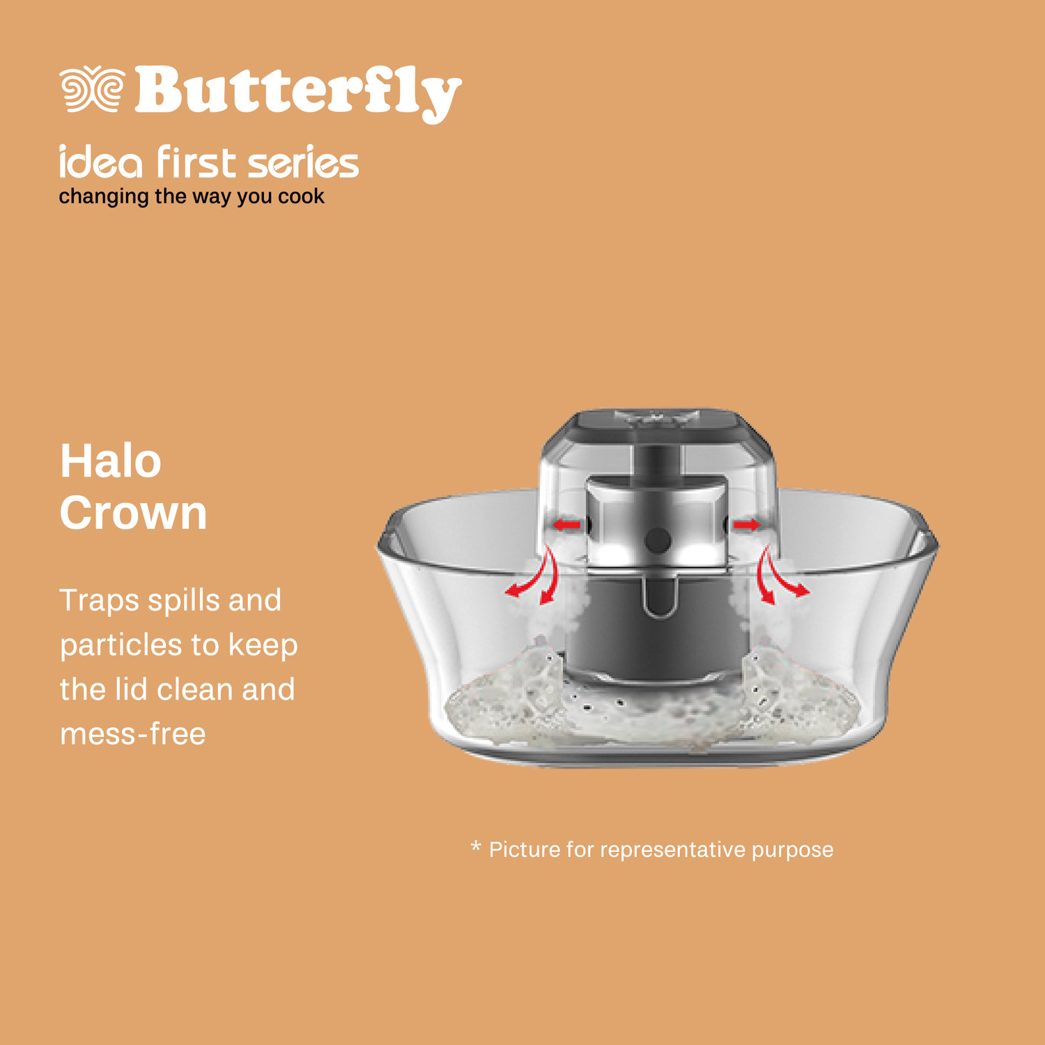 Image of Butterfly Duo Curve Pressure Cooker 2 L Outer Lid Induction Bottom Pressure Cooker