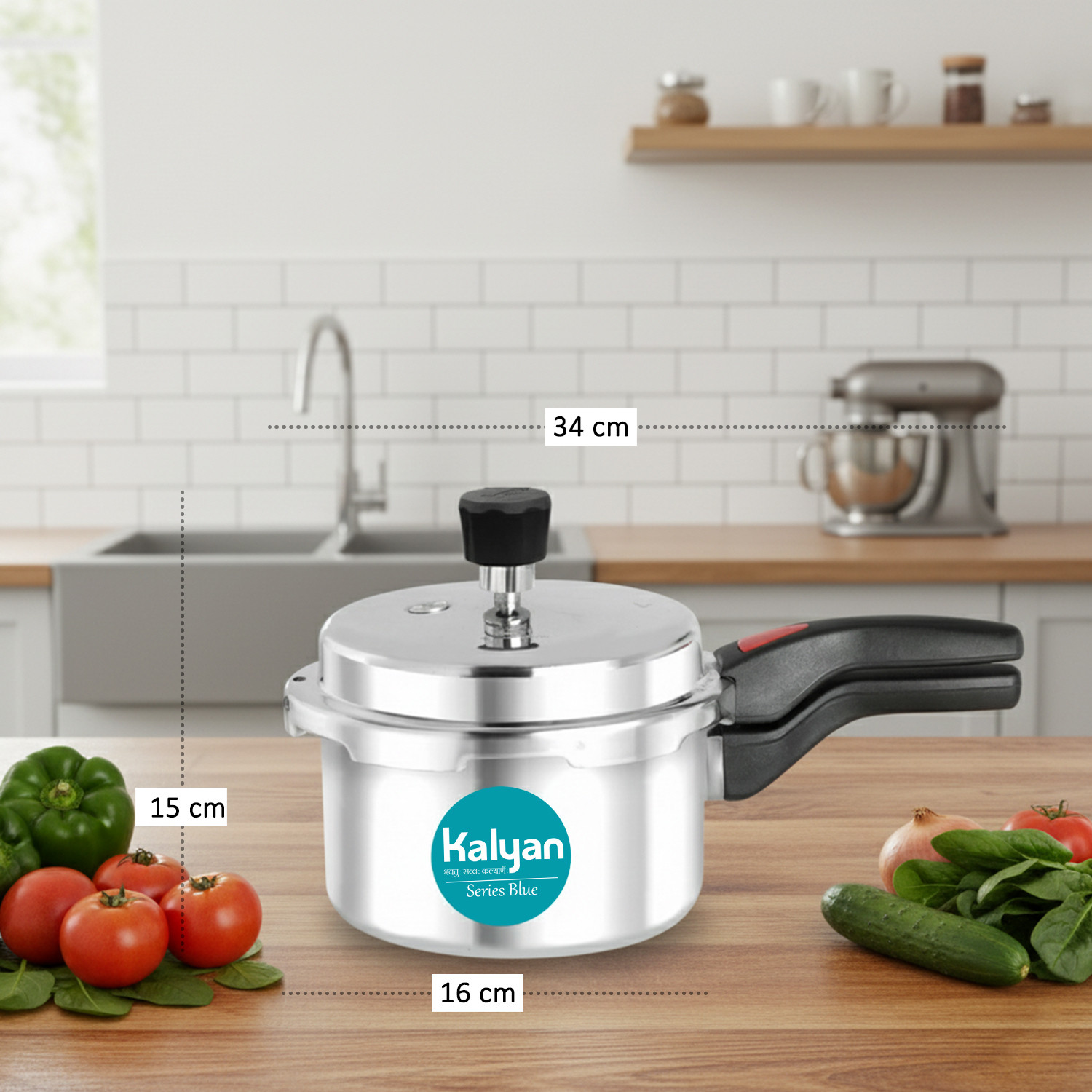 Image of Kalyan Matki 2 L Outer Lid Induction Bottom Pressure Cooker