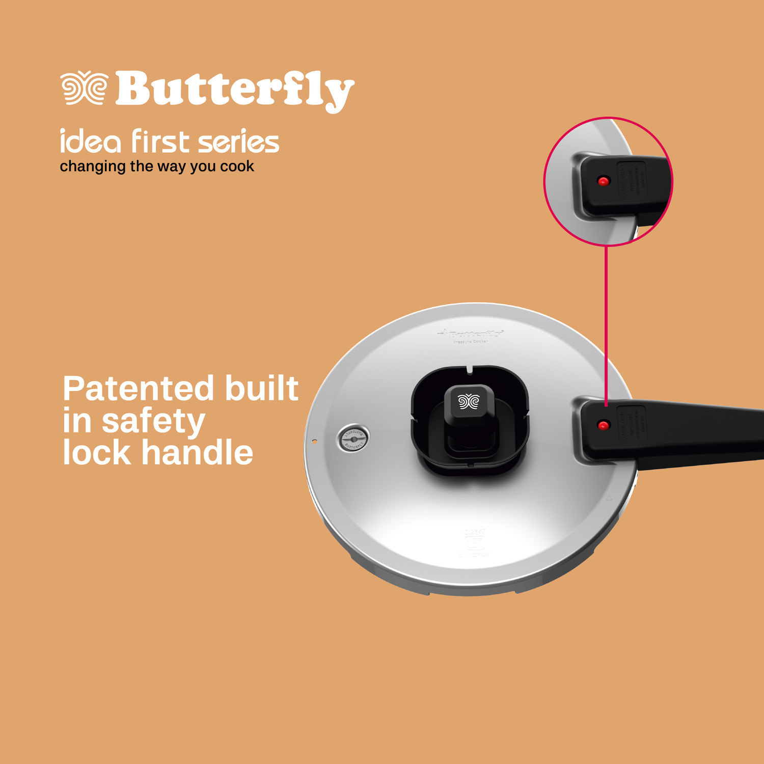 Image of Butterfly Duo Curve Pressure Cooker 3 L Outer Lid Induction Bottom Pressure Cooker