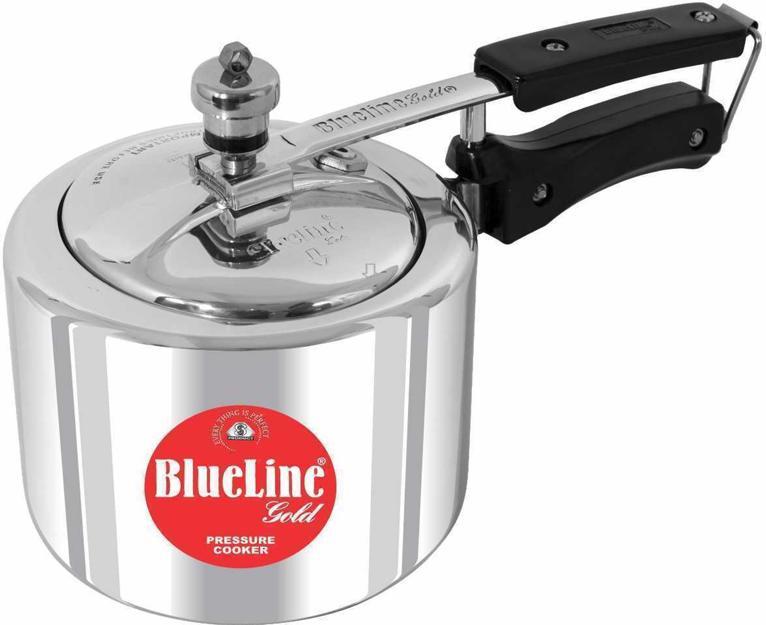 Image of Blueline Gold ISI Certified Regular Inner Lid Gas Stove Compatible 1.5 L Inner Lid Pressure Cooker