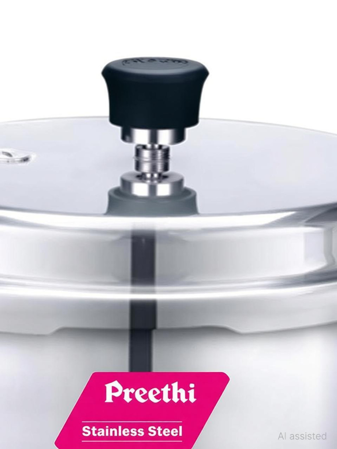 Image of Preethi 2L Stainless Steel Outerlid Pressure Cooker (PC 010) 2 L Outer Lid Induction Bottom Pressure Cooker
