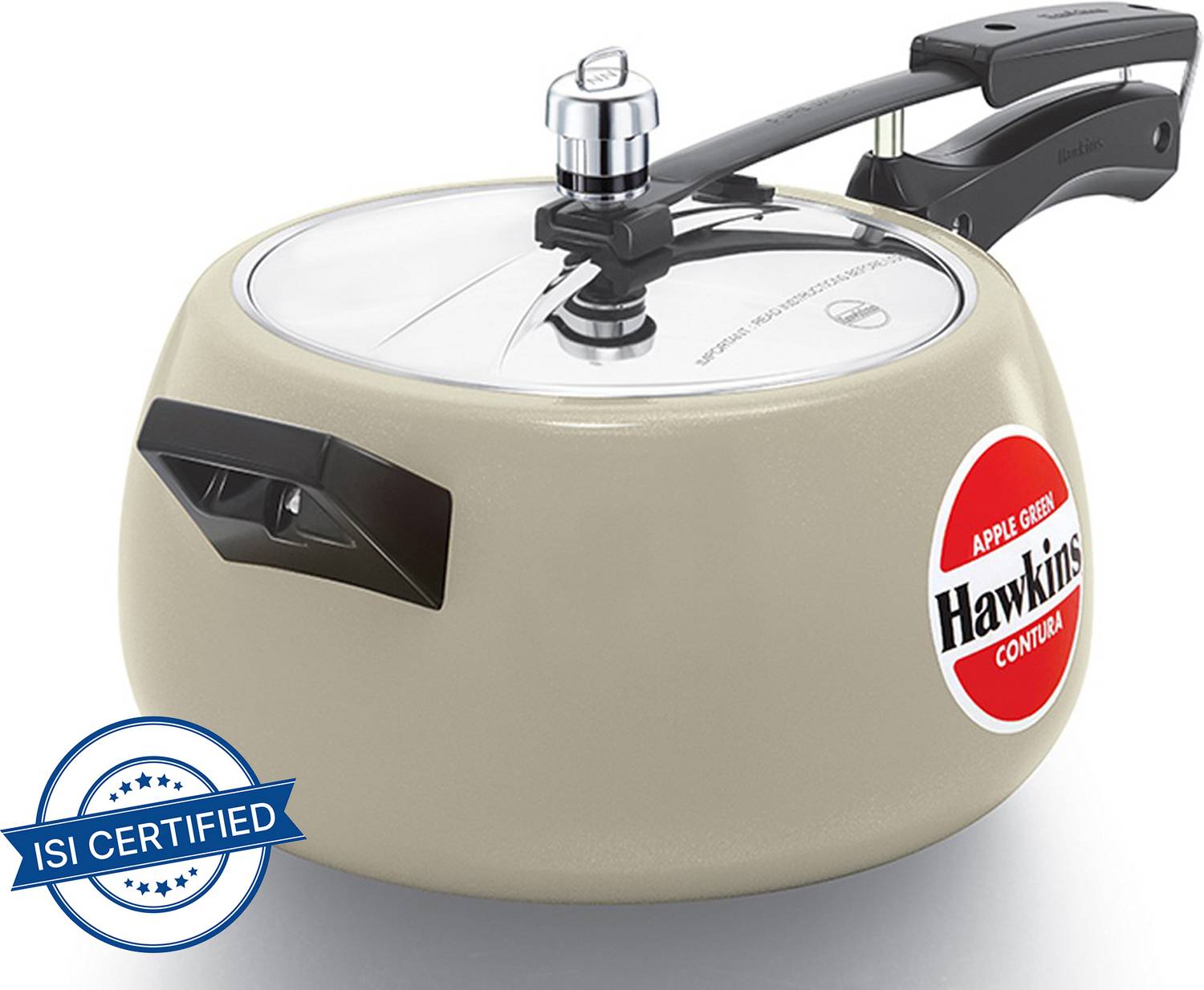 Hawkins Apple Green Ceramic Coated Contura (CAG50) 5 L Inner Lid Pressure Cooker