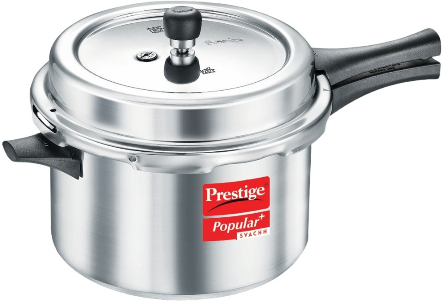 Image of Prestige Popular Plus Svachh| Controls Spillage|Metallic Safety Plug|5 Years Warranty 7.5 L Outer Lid Induction Bottom Pressure Cooker