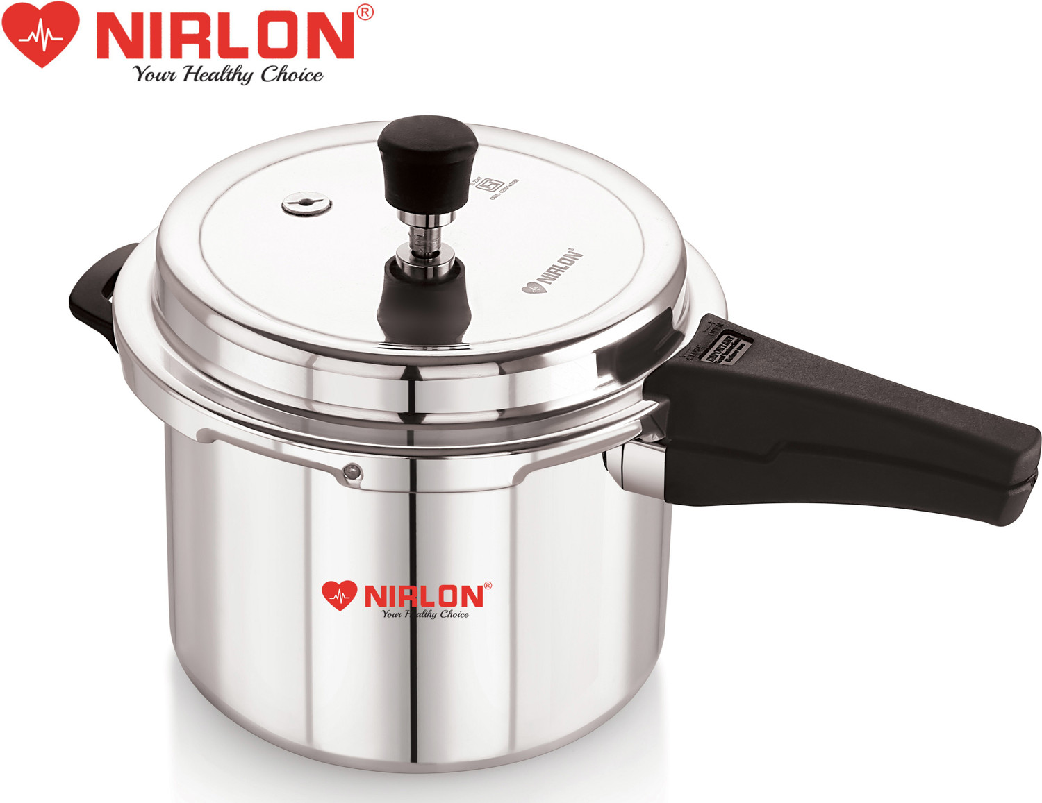 Image of NIRLON Supreme Induction Base Outer Lid Aluminium Pressure Cooker, 5 Liters 5 L Induction Bottom Pressure Cooker (Aluminium)