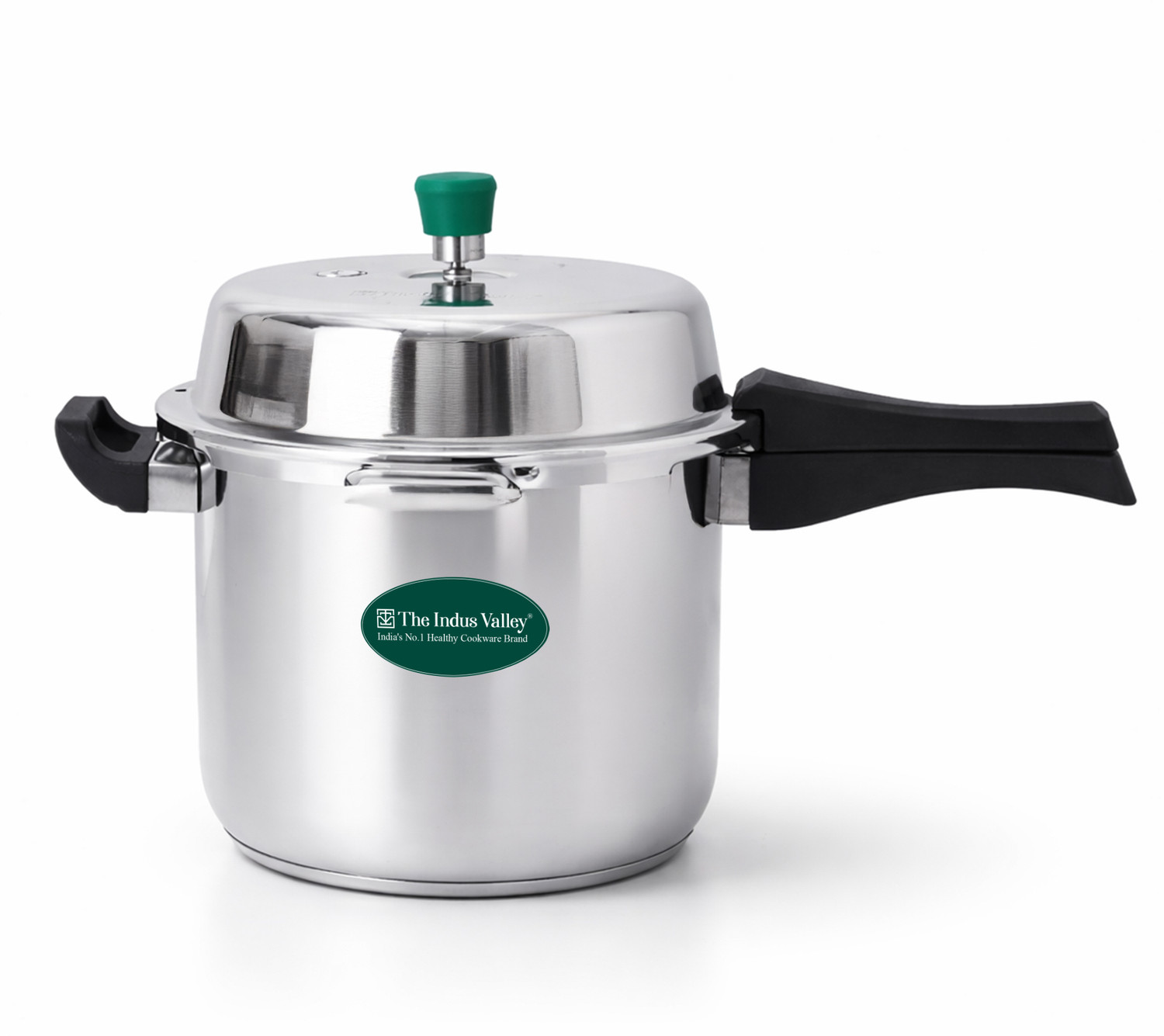 Image of The Indus Valley Stainless Steel Outer Lid Pressure Cooker 8 L Outer Lid Induction Bottom Pressure Cooker
